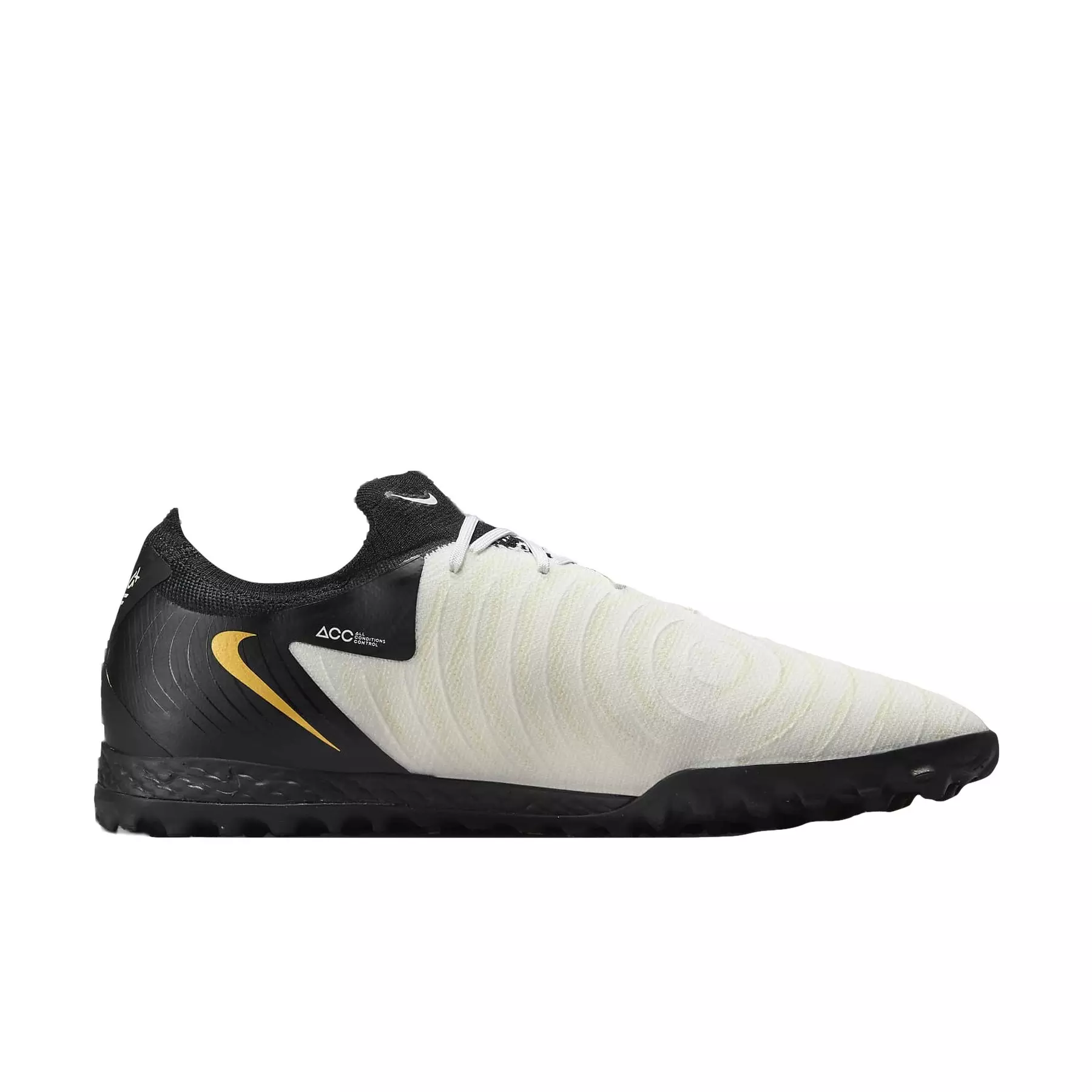 Nike Phantom GX 2 Pro Turf "White/Metallic Gold Coin/Black" Men's Soccer Shoe - WHITE/GOLD/BLACK