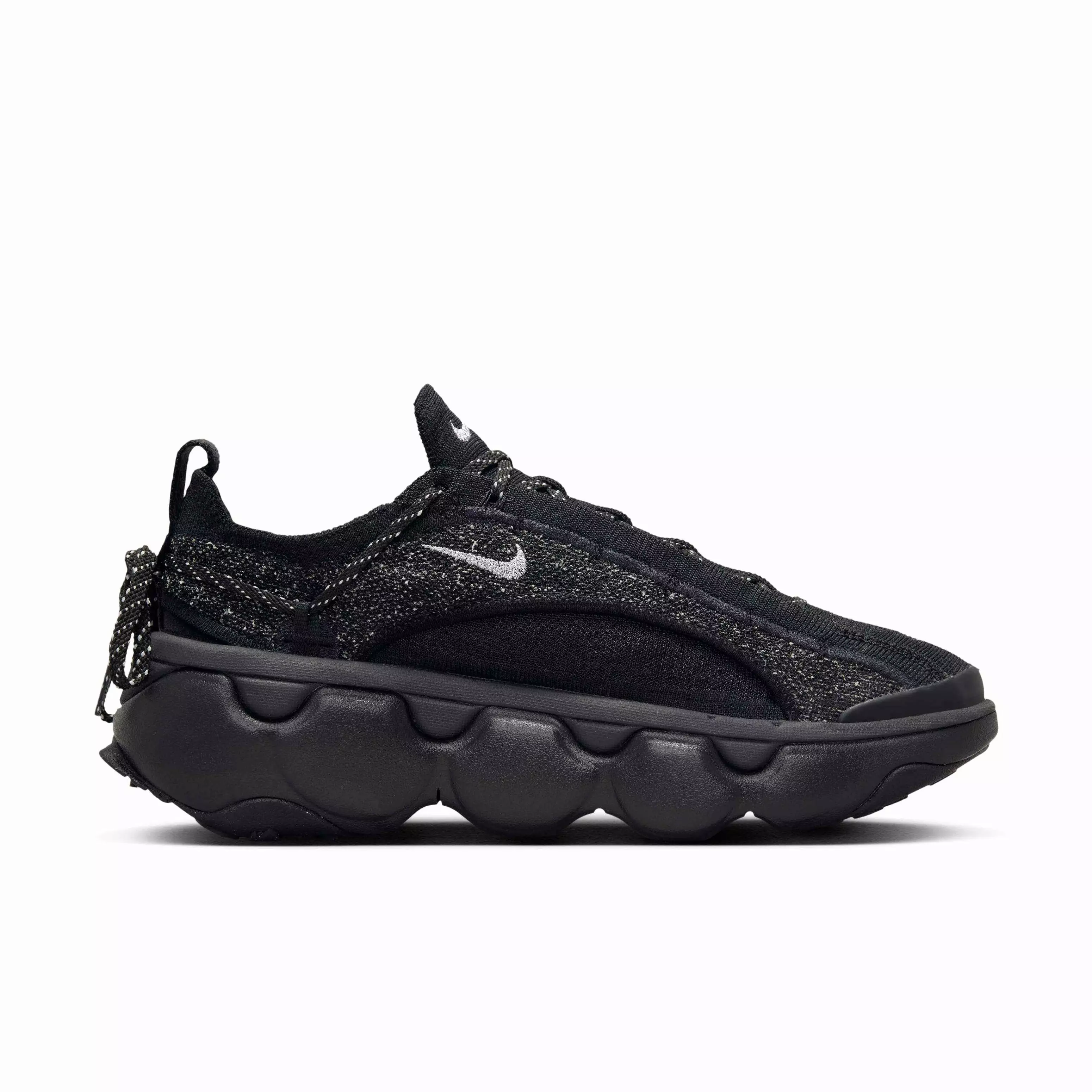 Nike Flyknit Bloom "Black/Black/Metallic Silver" Women's Shoe - BLACK/BLACK/SILVER