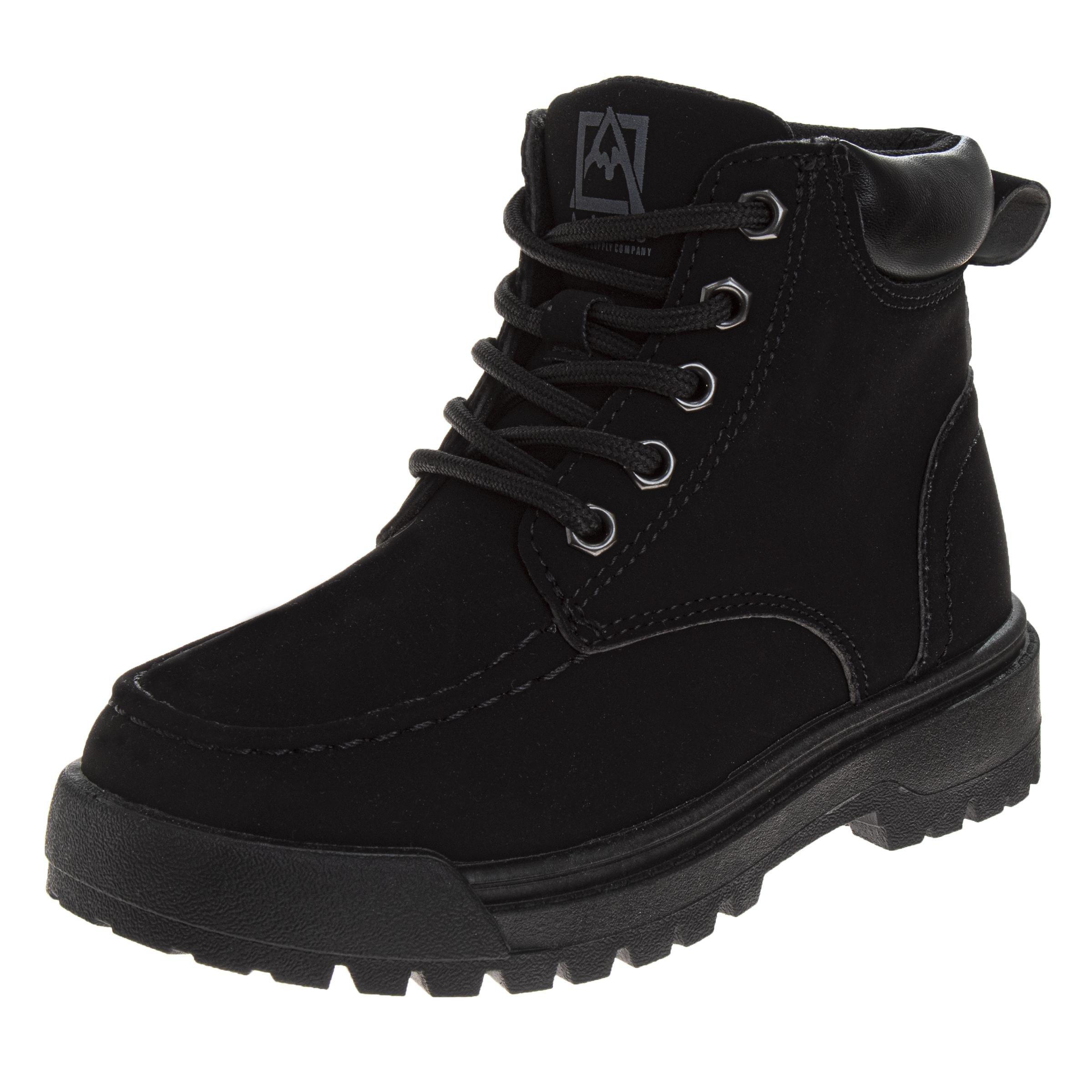 Avalanche Lace Up Durable "Black" Preschool Boys' Boot - BLACK
