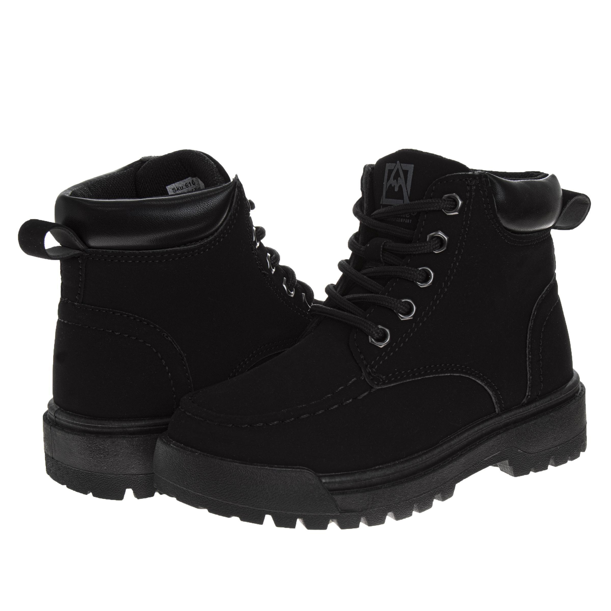 Avalanche Lace Up Durable "Black" Preschool Boys' Boot - BLACK