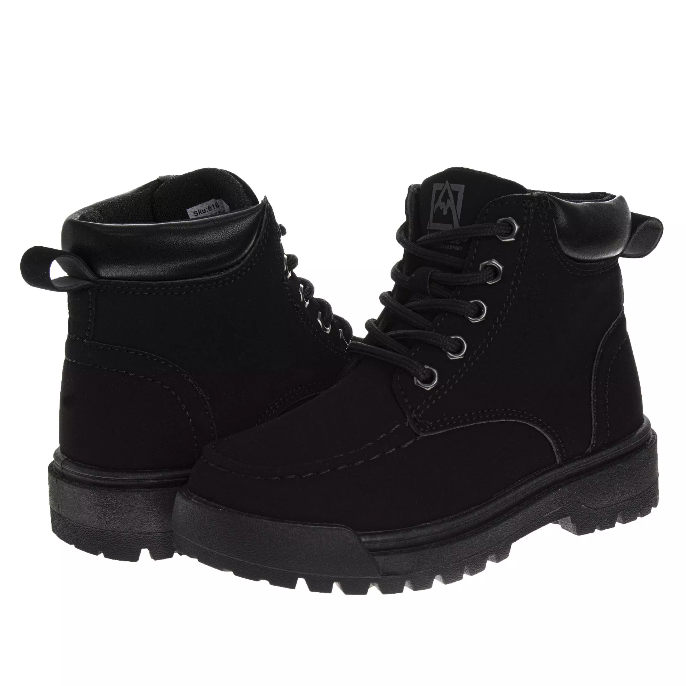 Avalanche Lace Up Durable "Black" Preschool Boys' Boot - BLACK