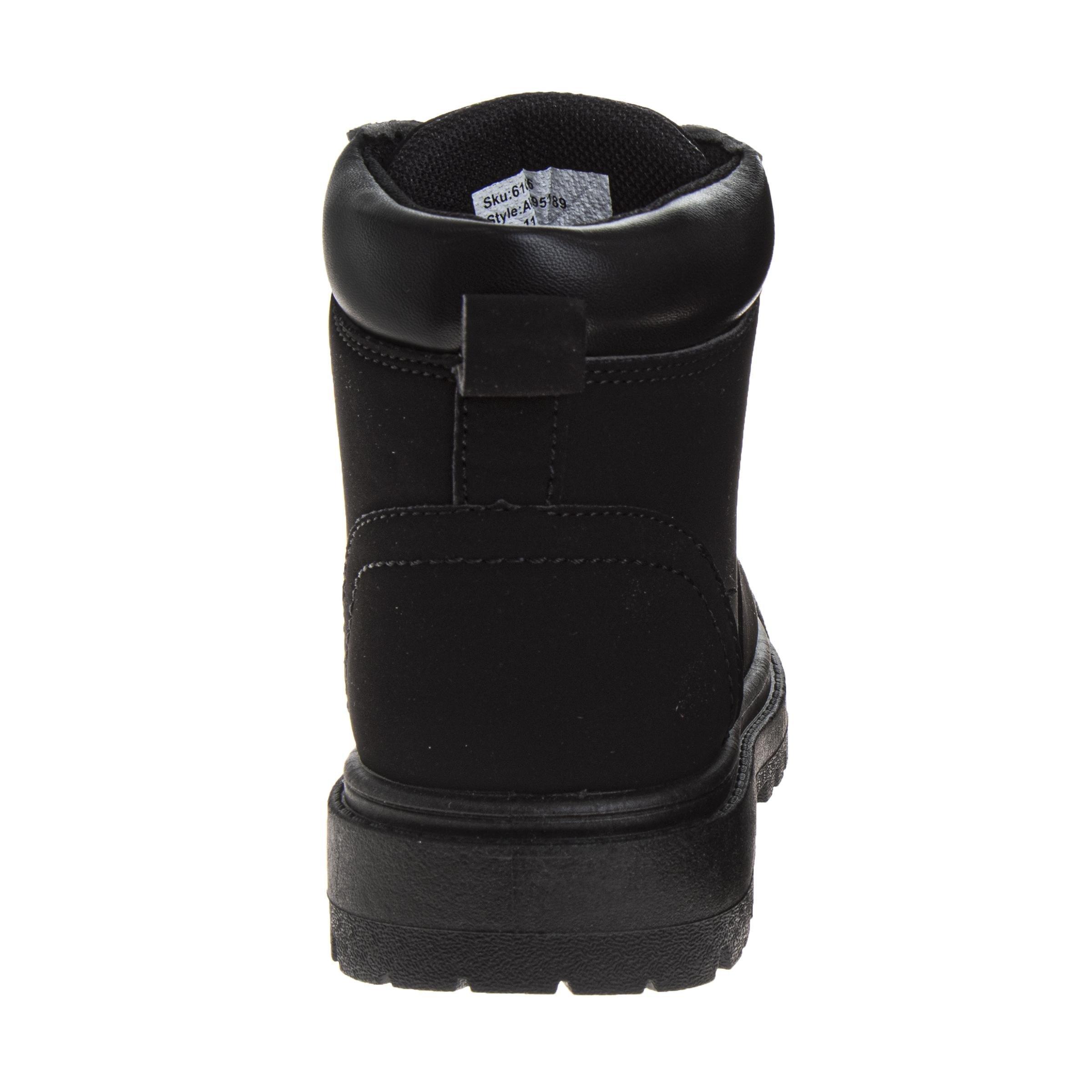 Avalanche Lace Up Durable "Black" Preschool Boys' Boot - BLACK