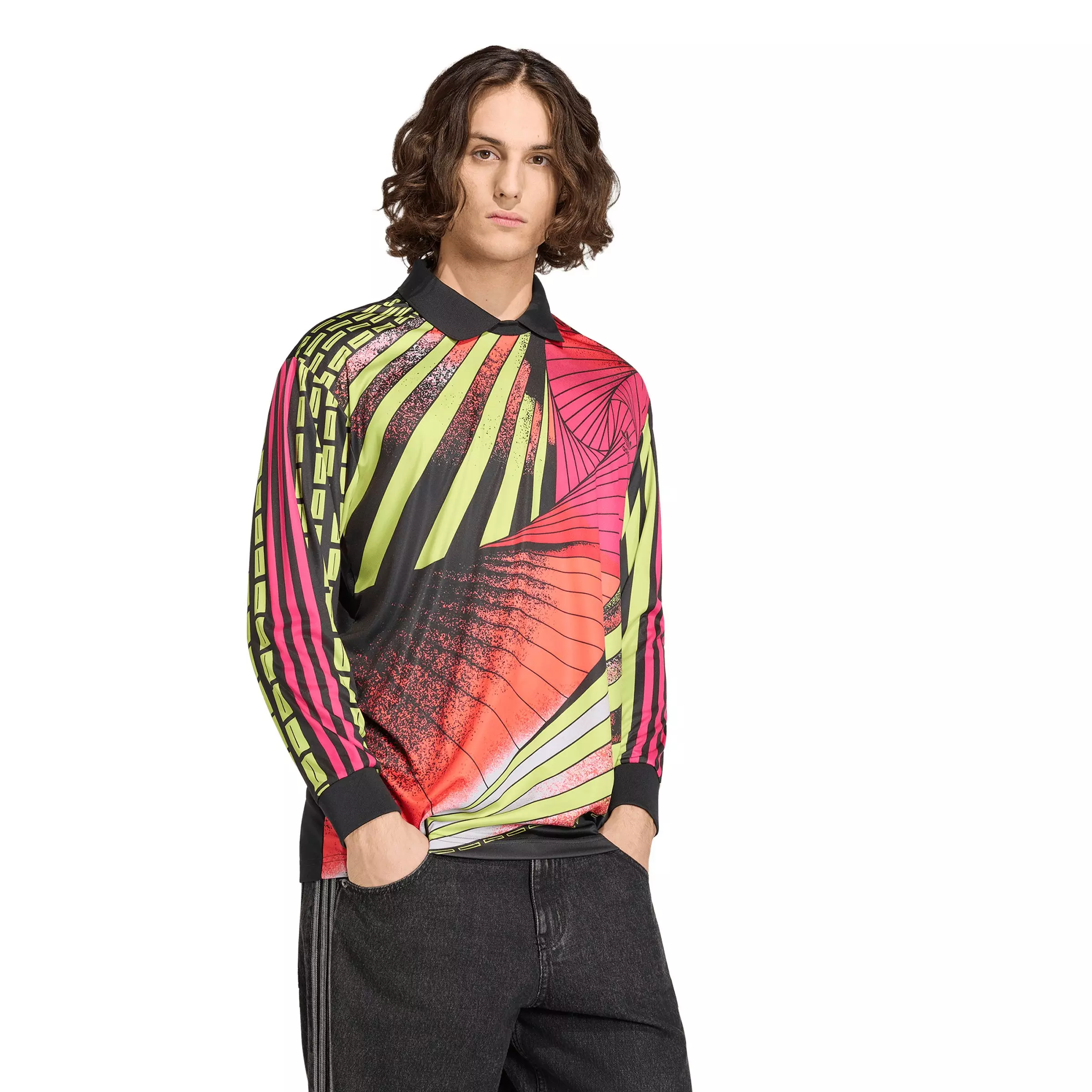 adidas Originals Men's Archive Loose Goalkeeper Jersey -Black - BLACK