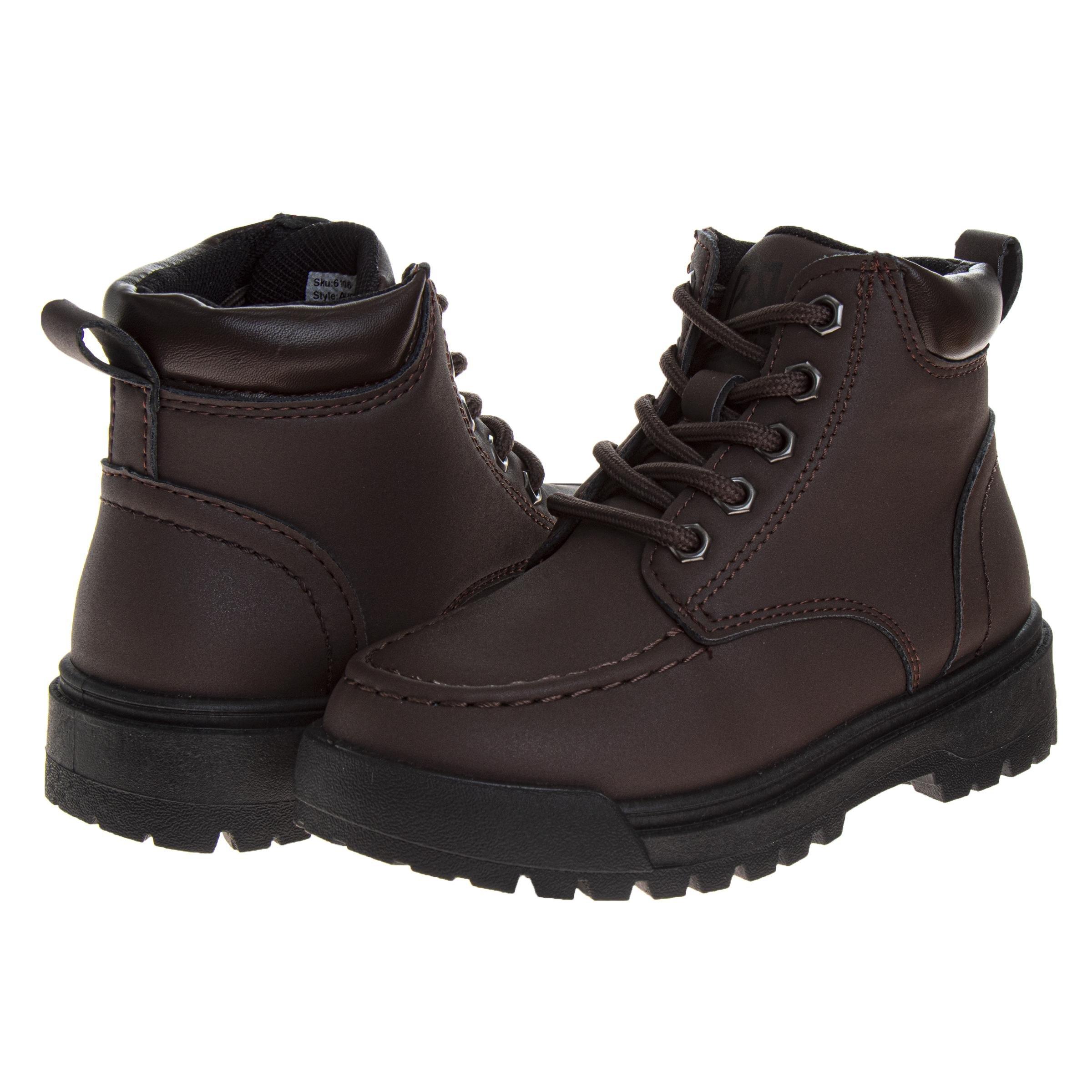 Avalanche Lace Up Durable "Brown" Preschool Boys' Boot - BROWN