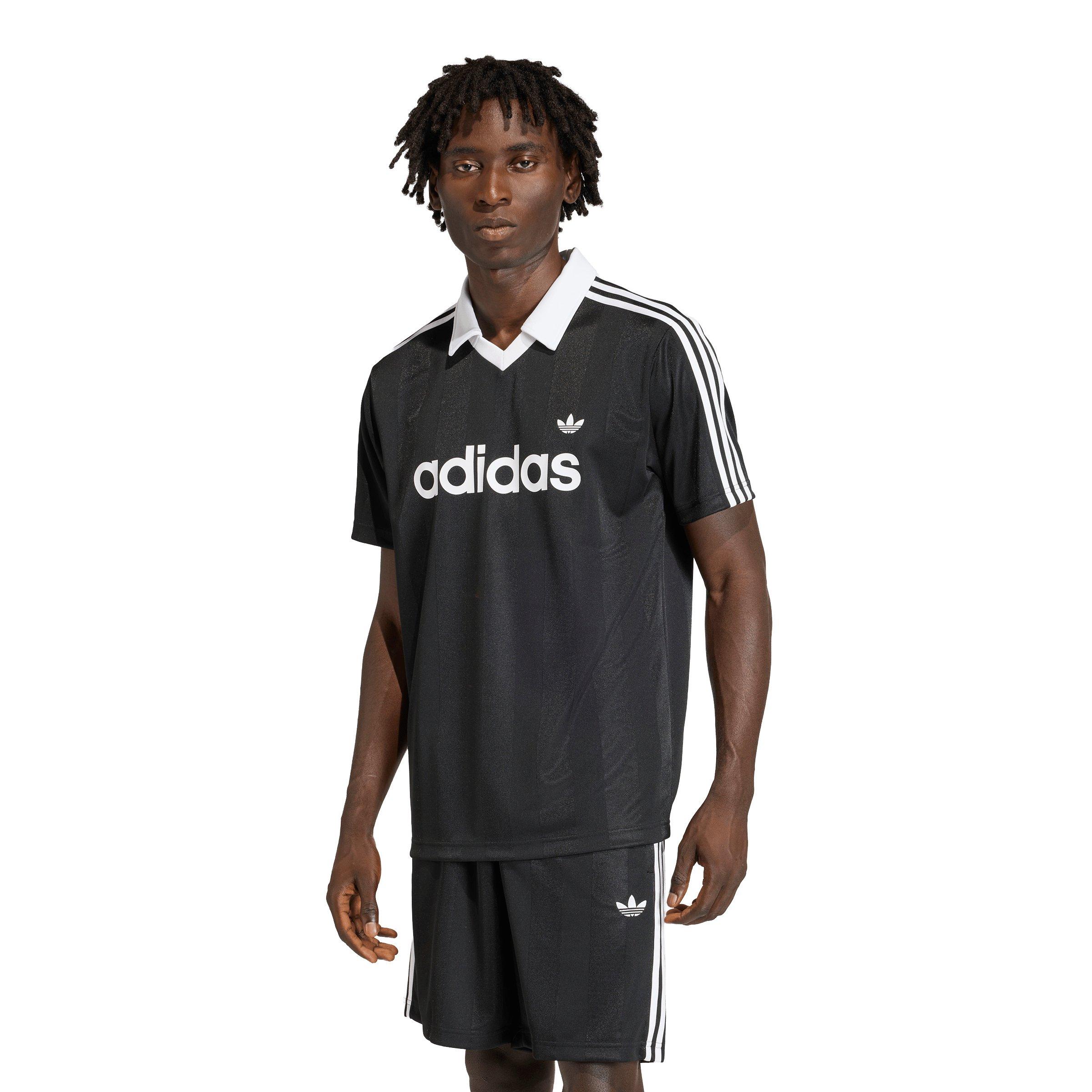 adidas Originals Men's Archive Collar Engineered Jersey - Black - BLACK Thumbnail View 1