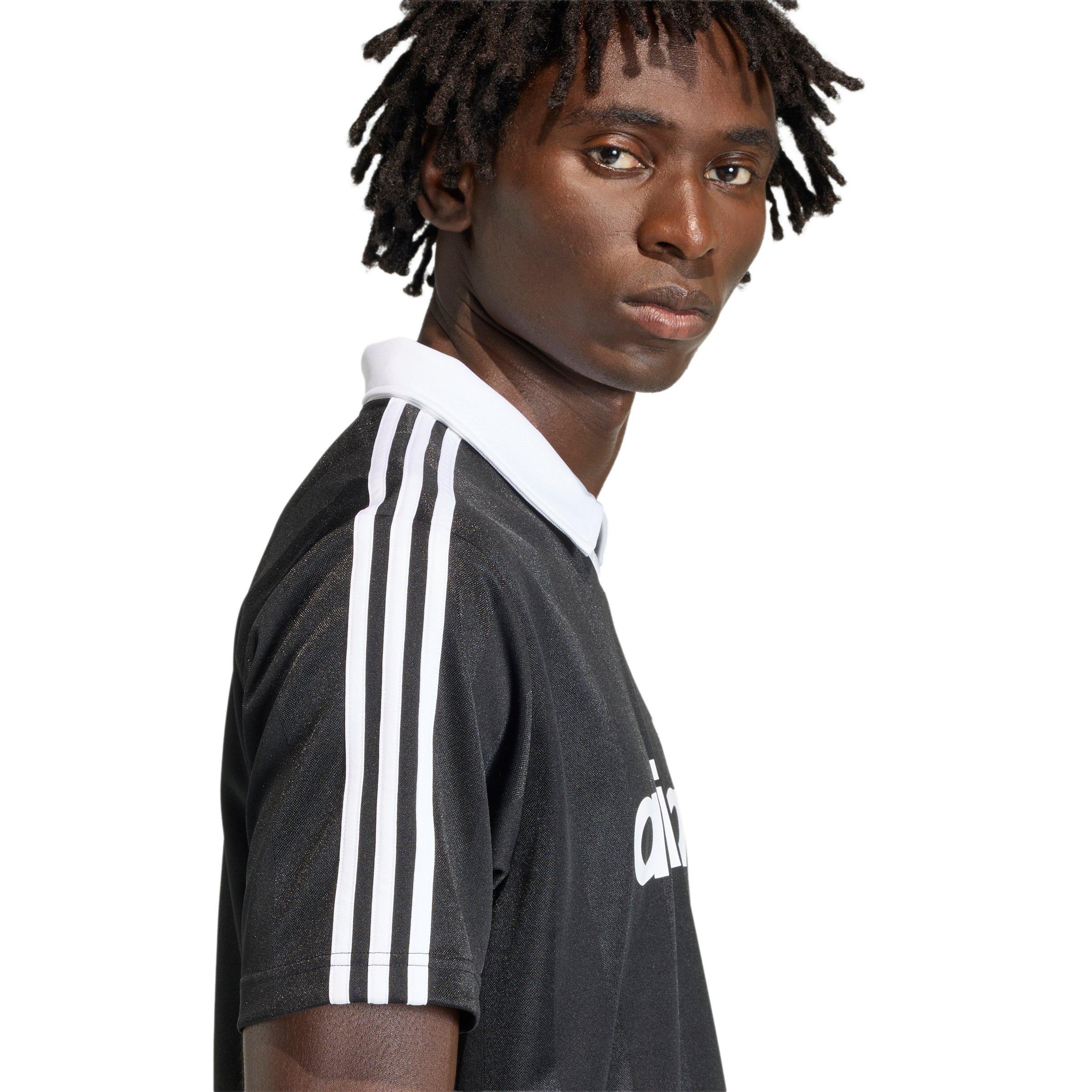 adidas Originals Men's Archive Collar Engineered Jersey -Black - BLACK Thumbnail View 4