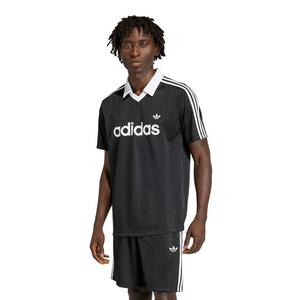 adidas Originals Men's Archive Collar Engineered Jersey -Black