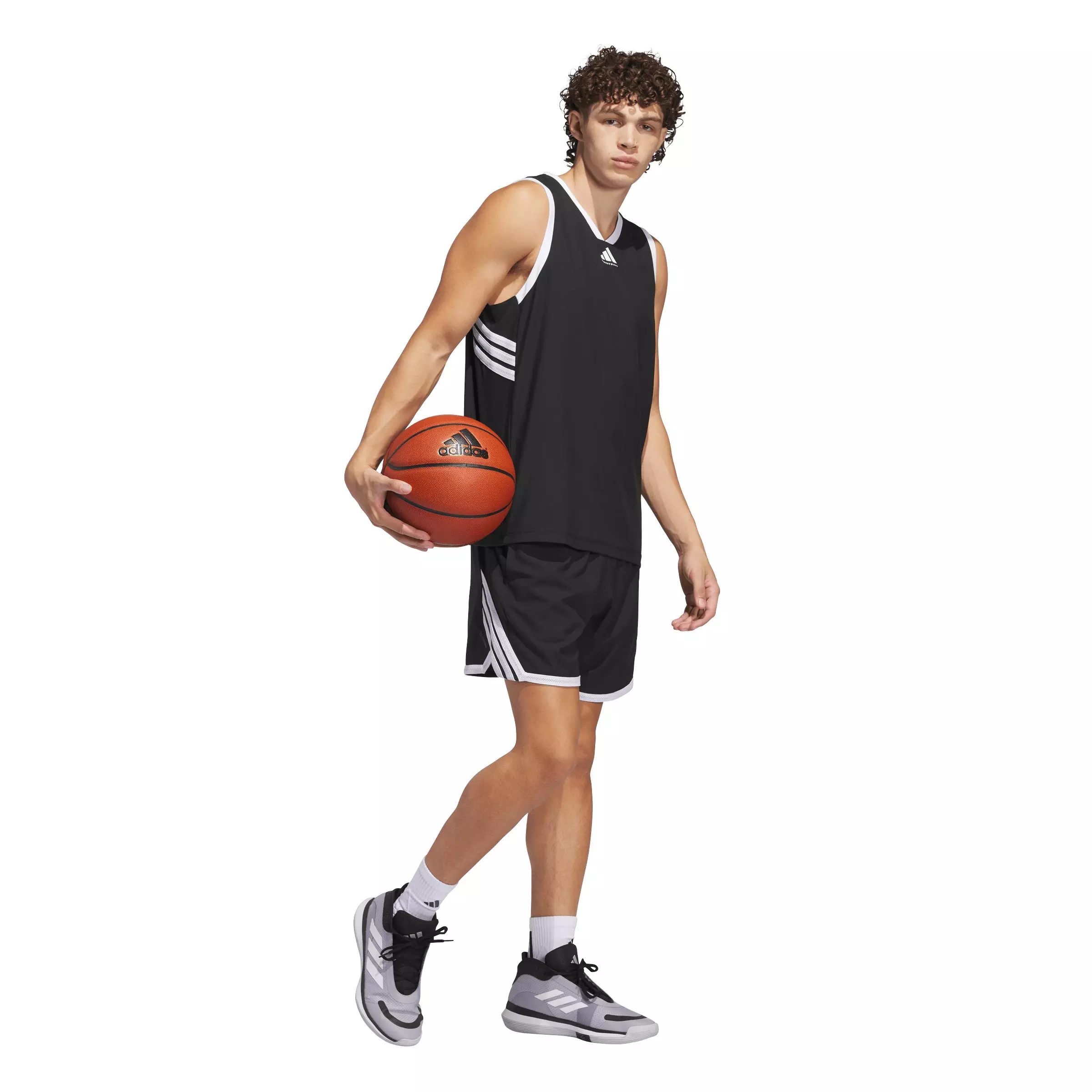 adidas Men's Basketball Crazy Lite Jersey -Black/White - BLACK/WHITE