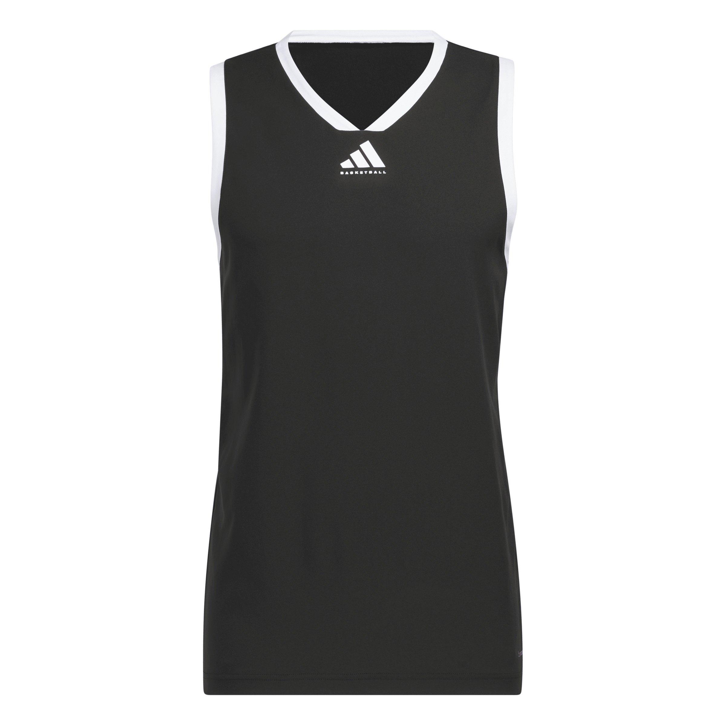 adidas Men's Basketball Crazy Lite Jersey - Black/White - BLACK/WHITE Thumbnail View 6