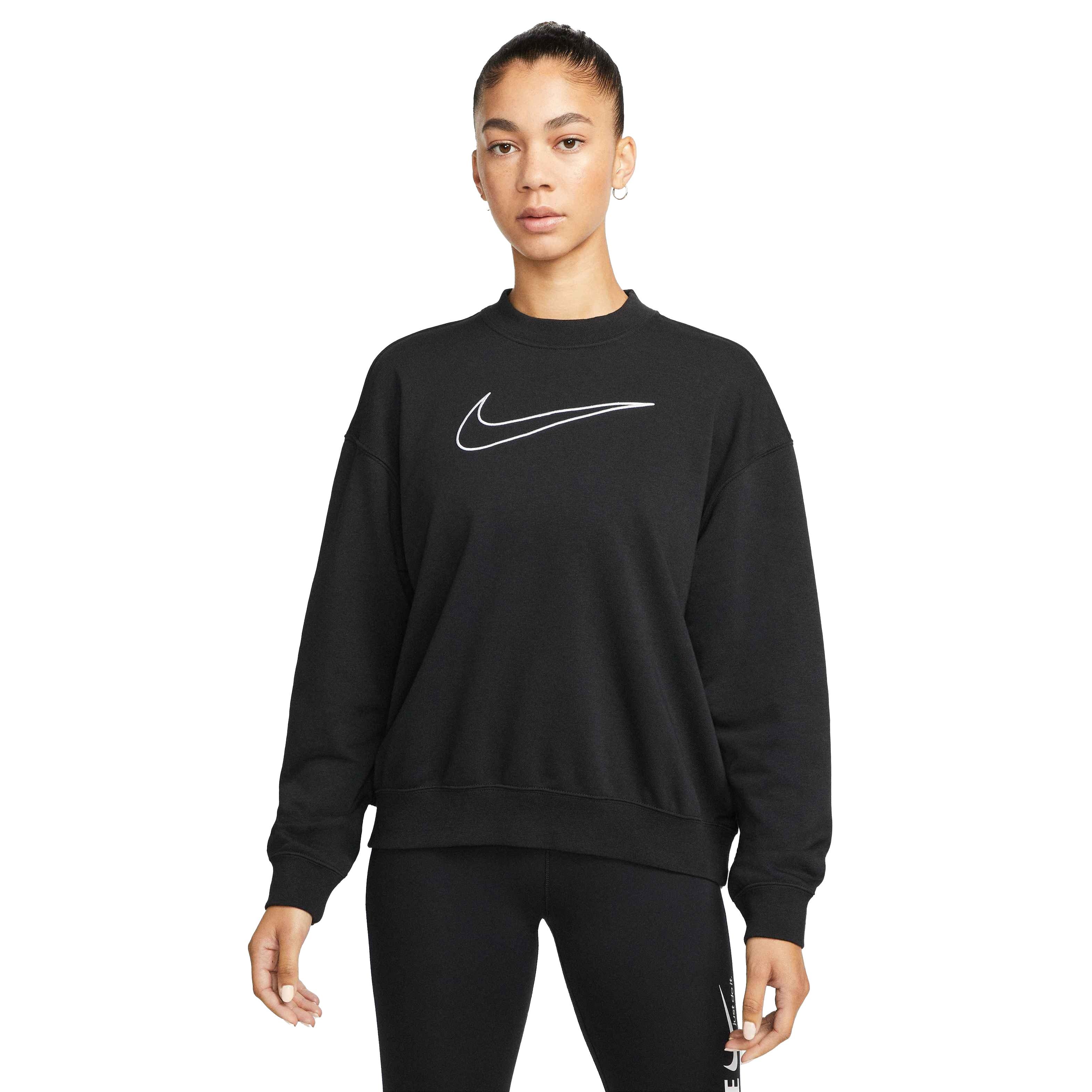 Nike Women's Dri-FIT Gt Fit Graphic Crewneck Sweatshirt - BLACK Thumbnail View 1
