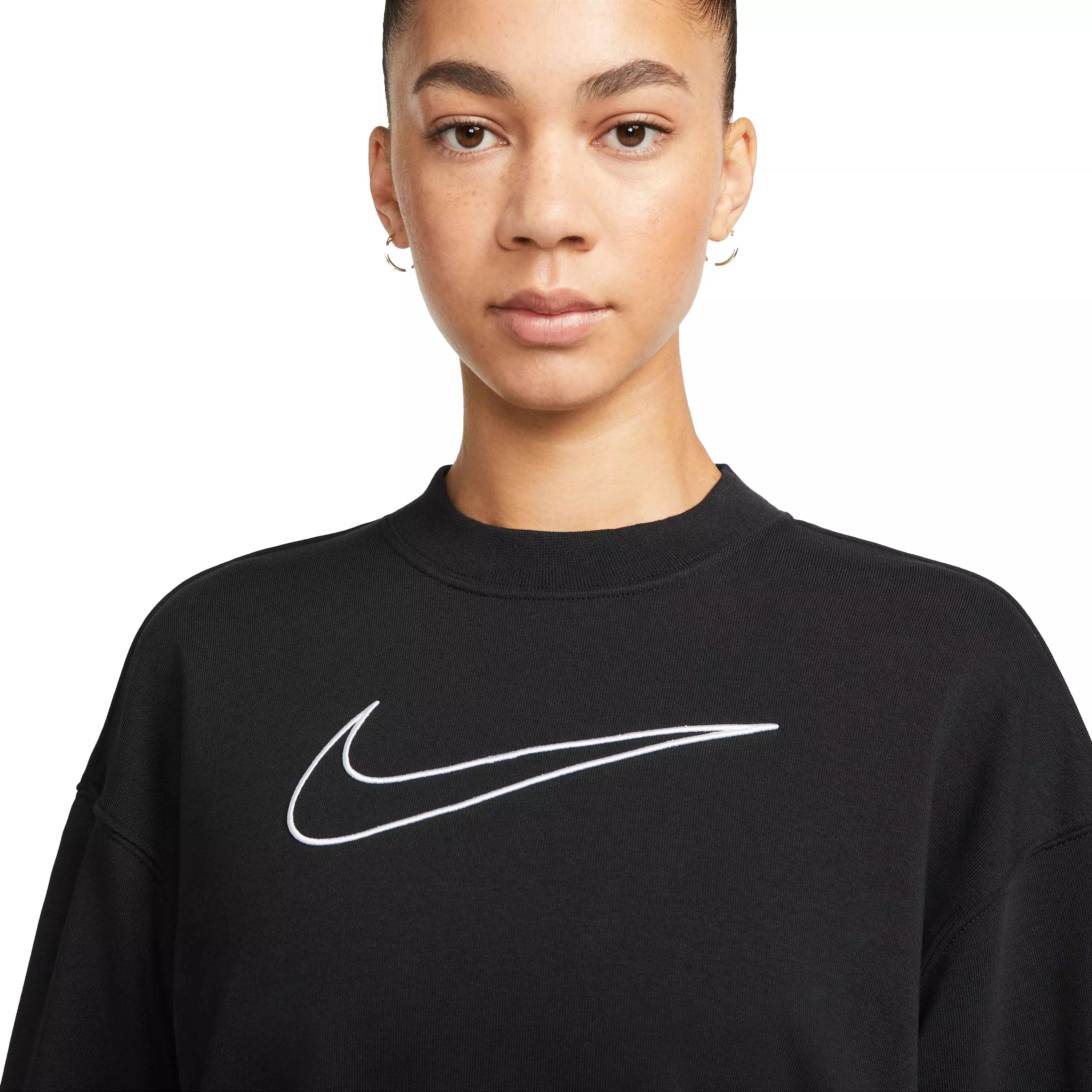 Nike Women's Dri-FIT Gt Fit Graphic Crewneck Sweatshirt - BLACK