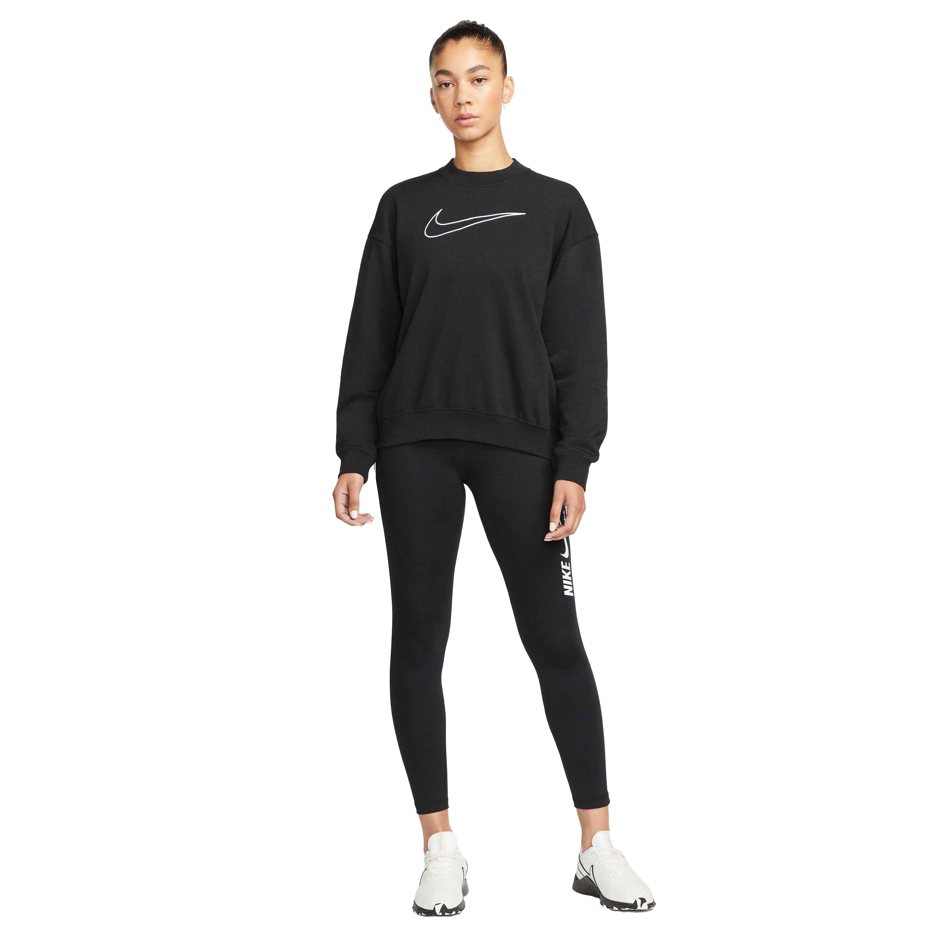 Nike Women's Dri-FIT Gt Fit Graphic Crewneck Sweatshirt - BLACK Thumbnail View 5