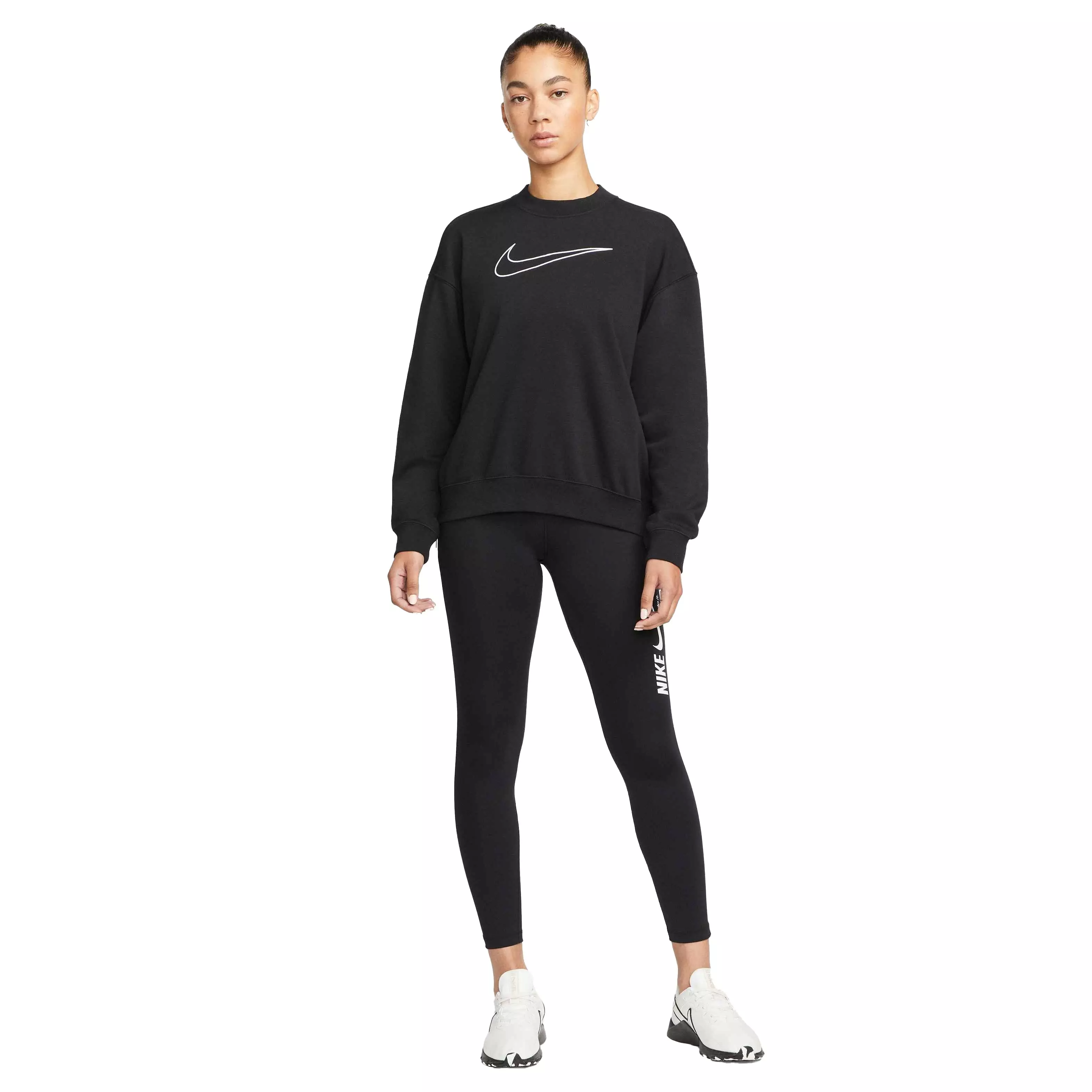 Nike Women's Dri-FIT Gt Fit Graphic Crewneck Sweatshirt - BLACK