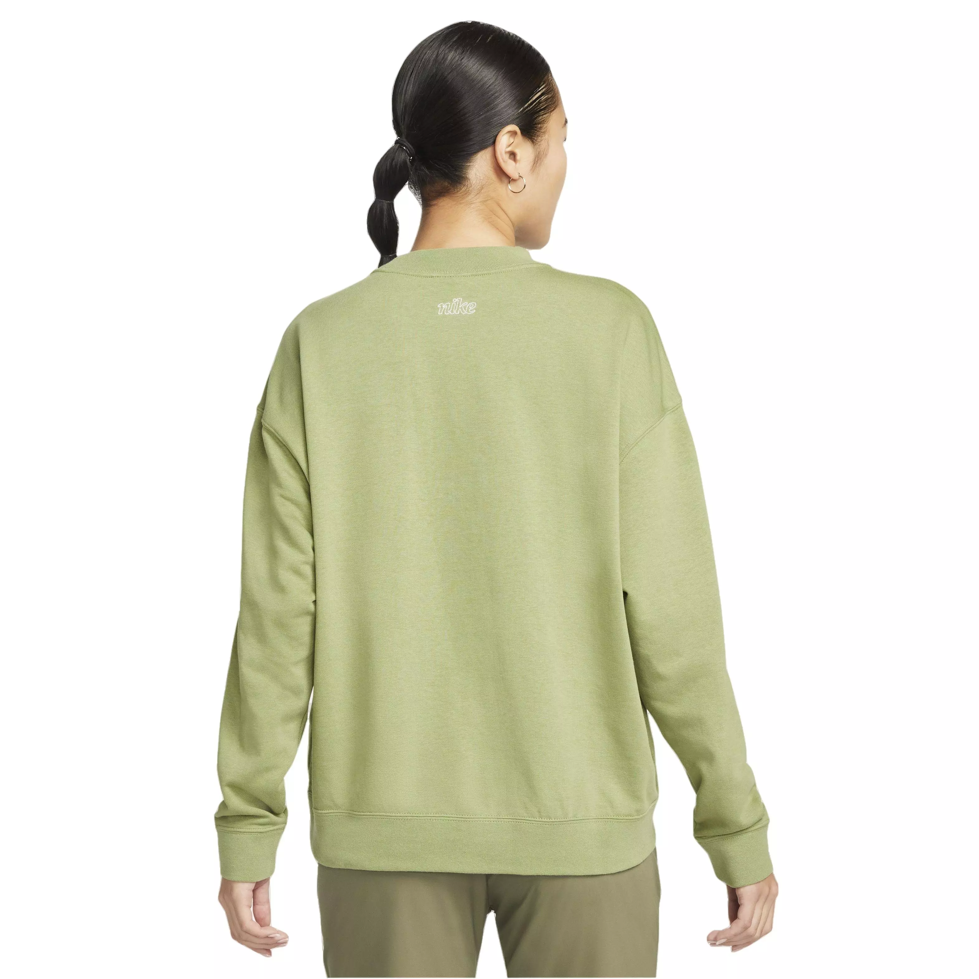 Nike Women's Dri-FIT Gt Fit Graphic Crewneck Sweatshirt - DK GREEN