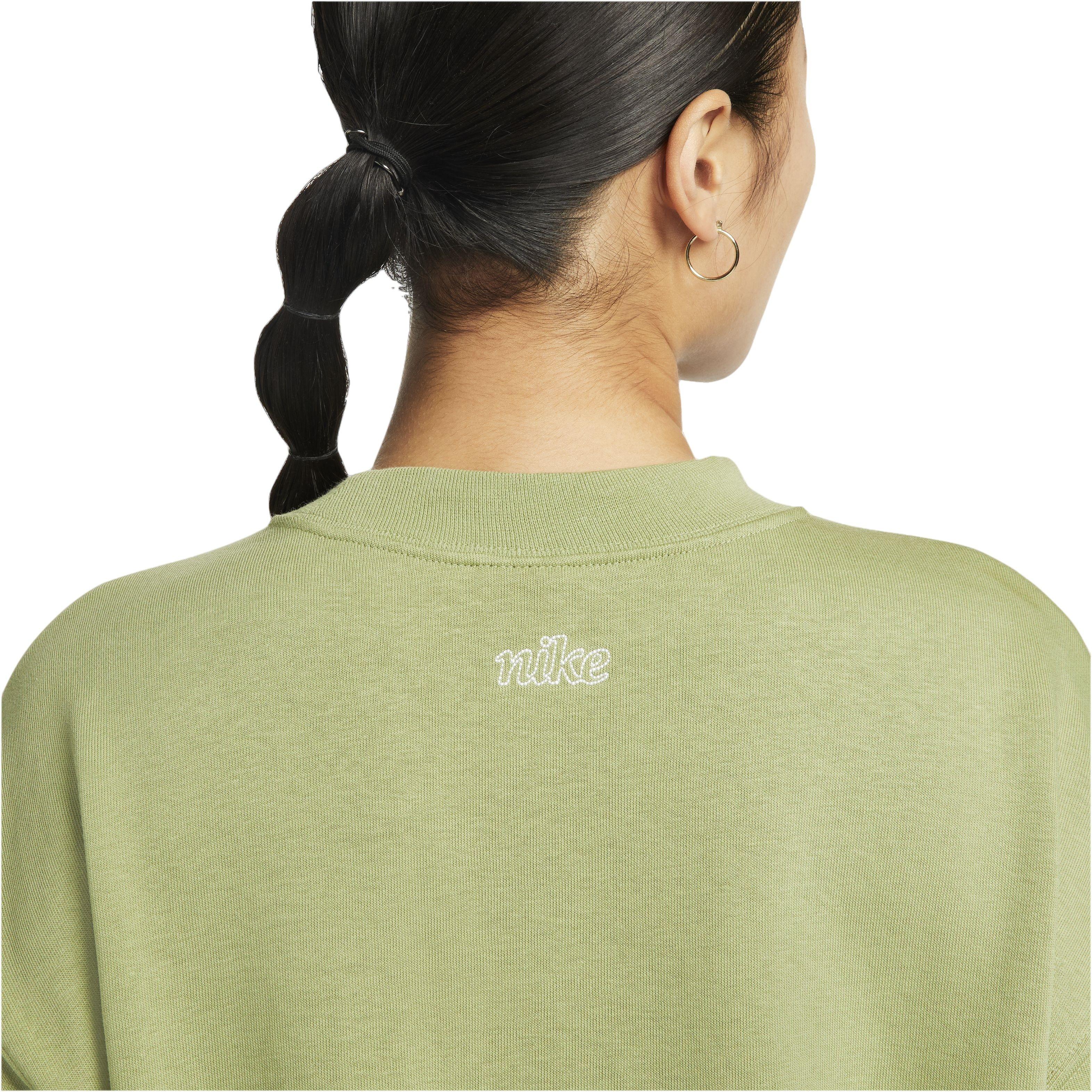 Nike Women's Dri-FIT Gt Fit Graphic Crewneck Sweatshirt - DK GREEN Thumbnail View 4