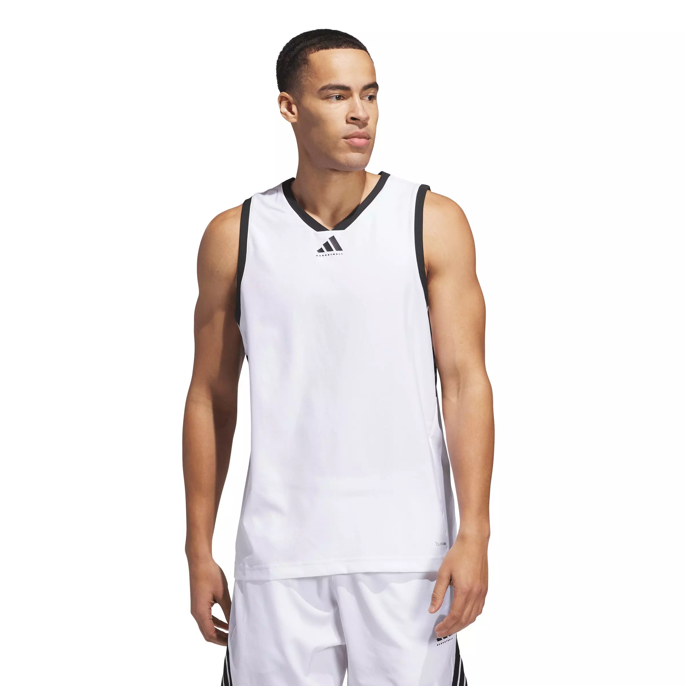 adidas Men's Basketball Crazy Lite Jersey - White/Black - WHITE/BLACK