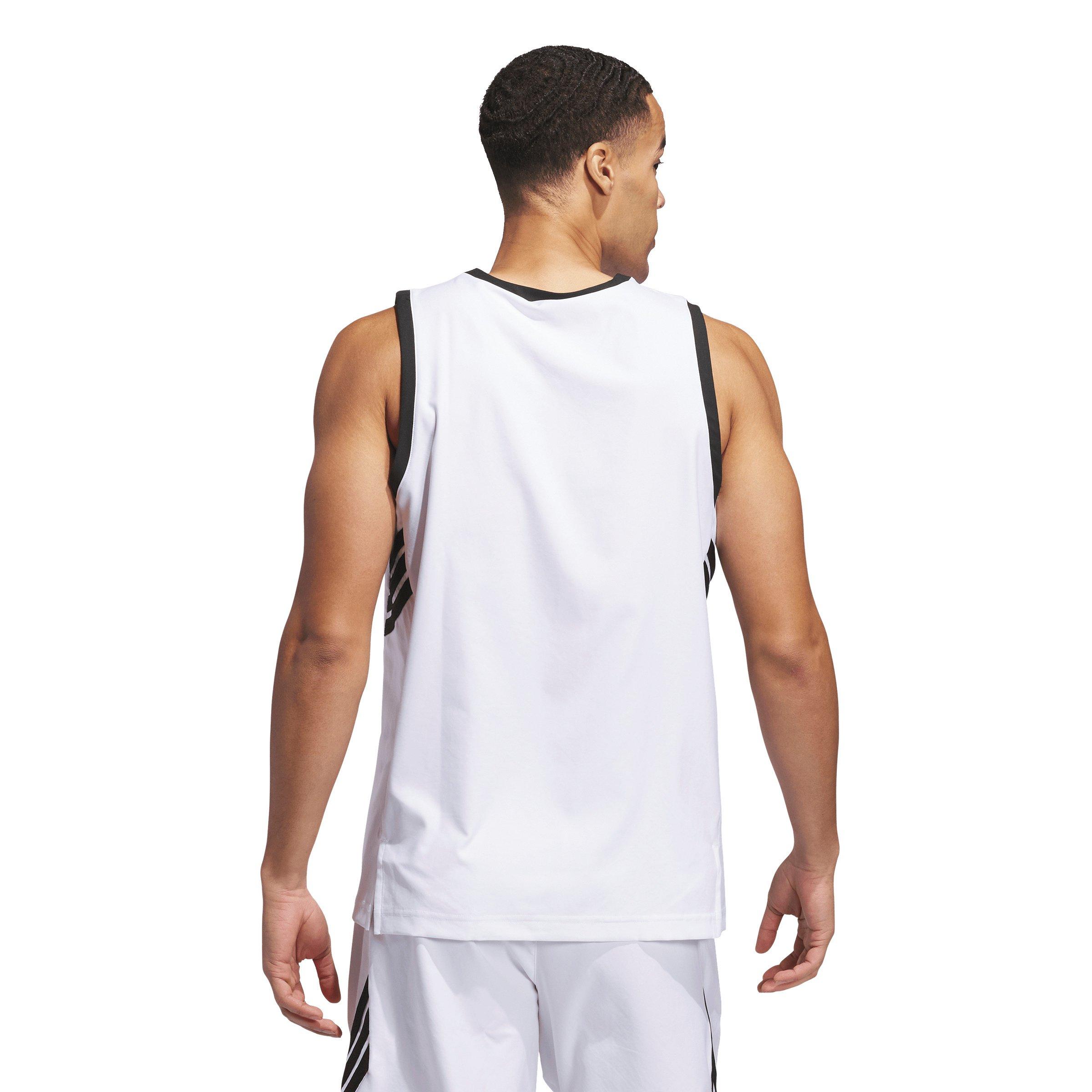 adidas Men's Basketball Crazy Lite Jersey - White/Black - WHITE/BLACK Thumbnail View 2