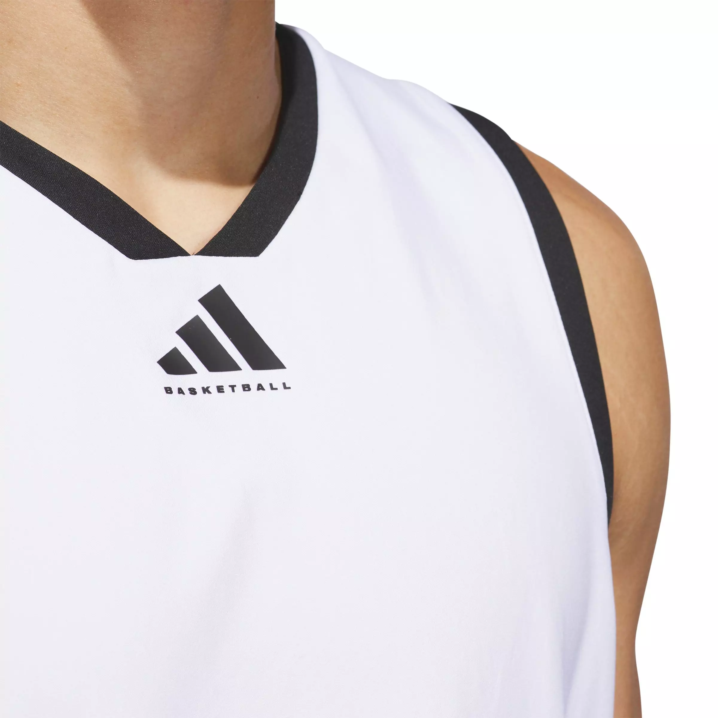 adidas Men's Basketball Crazy Lite Jersey - White/Black - WHITE/BLACK