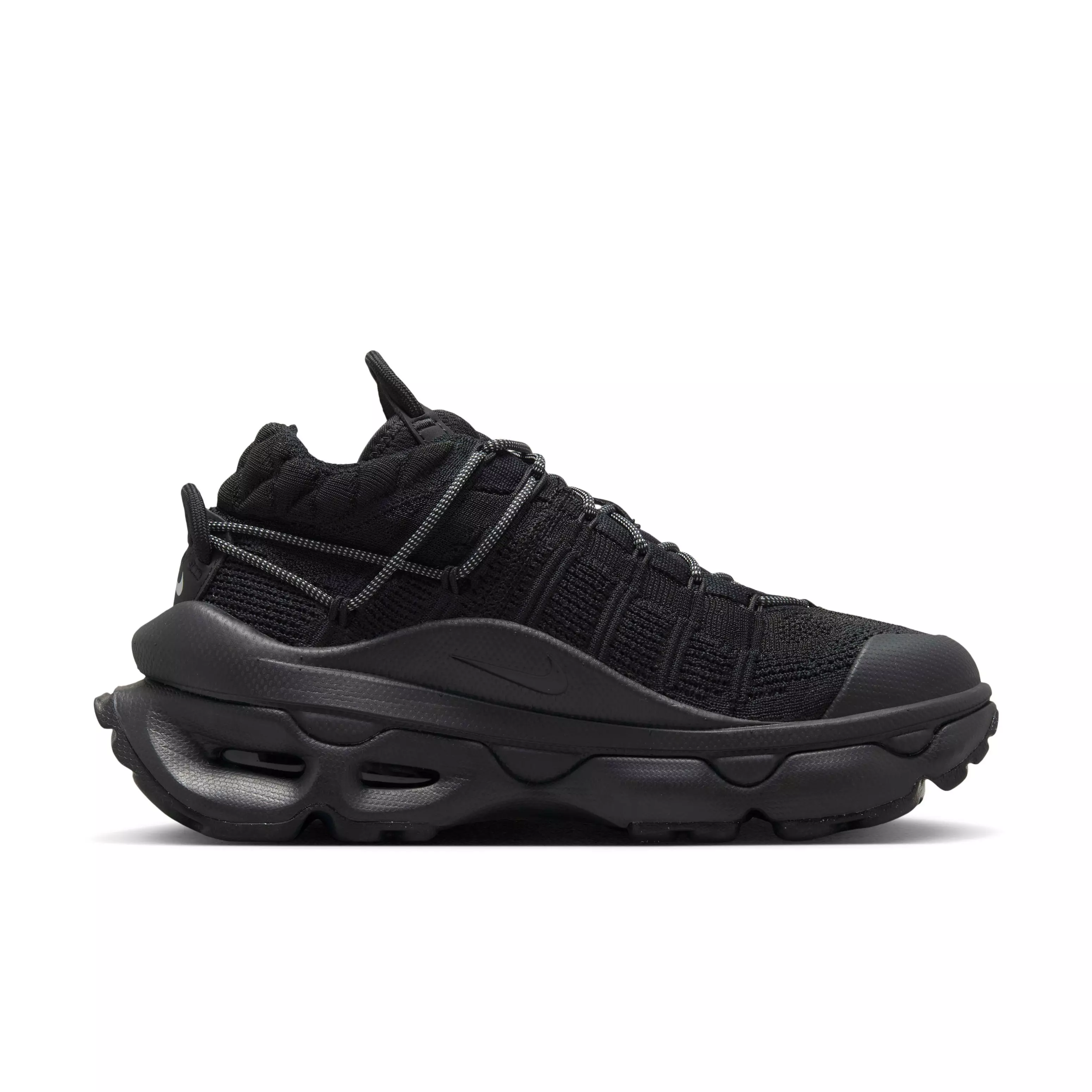 Nike Air Max Flyknit Venture "Black/Black/Metallic Silver" Women's Shoe - BLACK/BLACK/SILVER