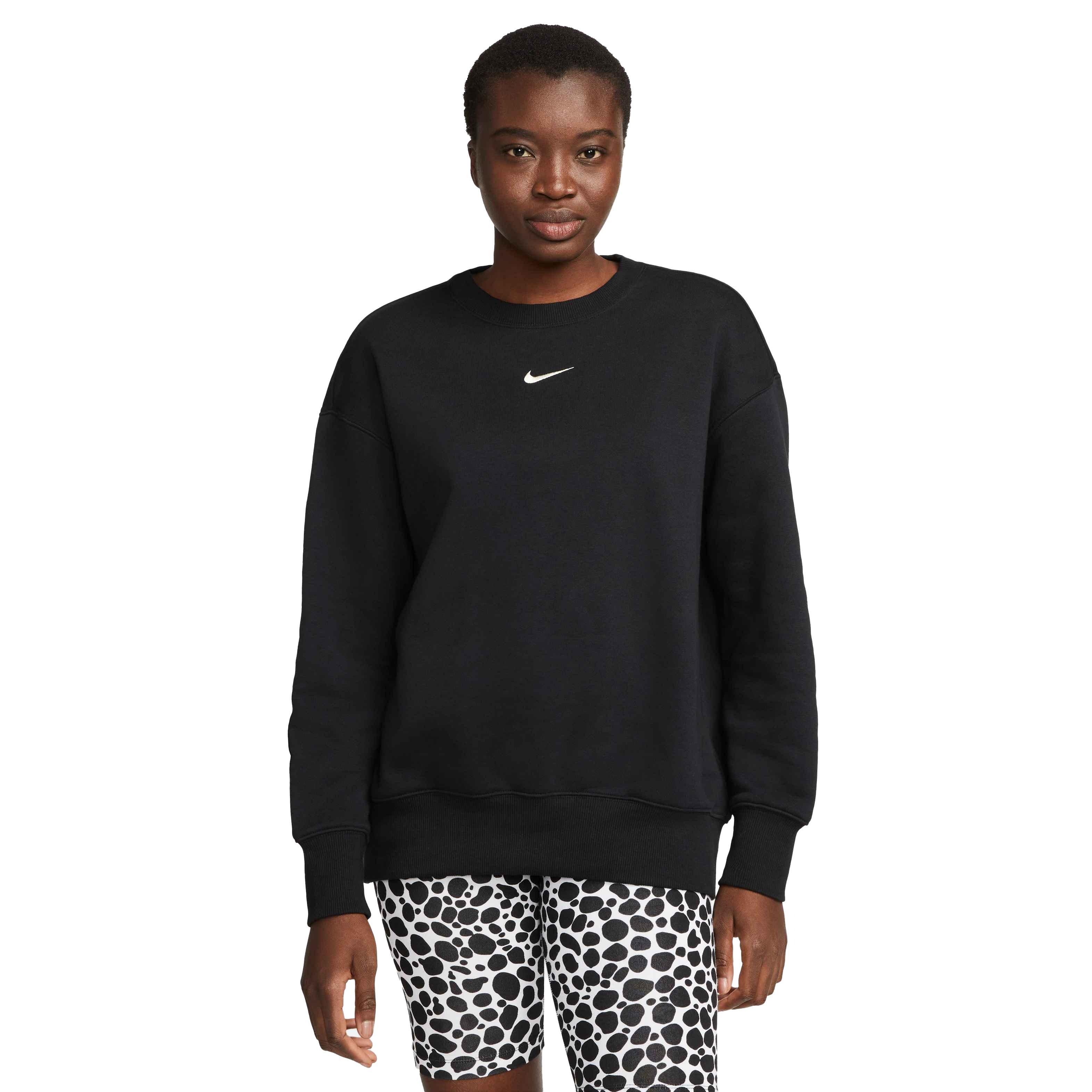 Nike Women's Sportswear Phoenix Oversized Crewneck Sweatshirt - BLACK Thumbnail View 1