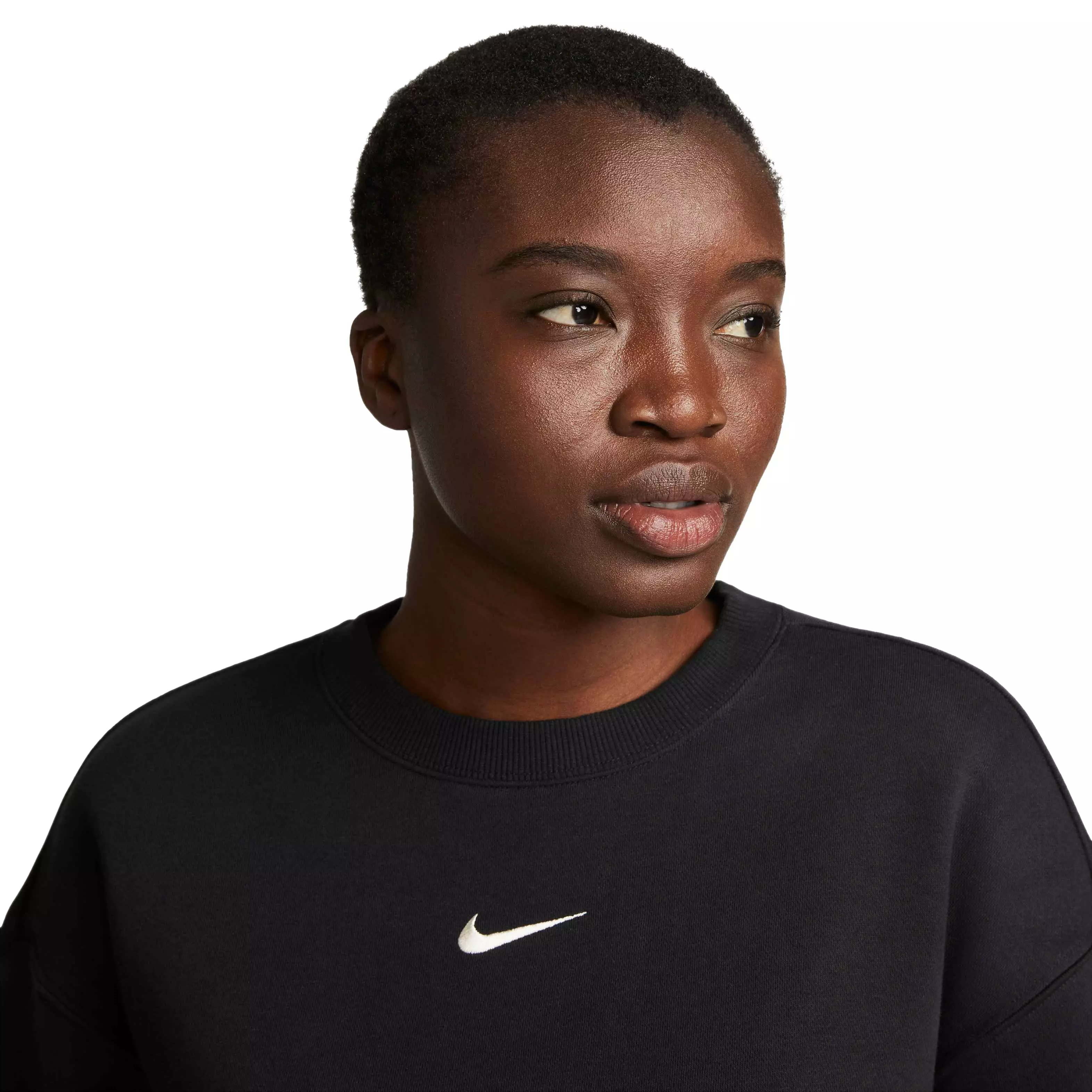 Nike Women's Sportswear Phoenix Oversized Crewneck Sweatshirt - BLACK
