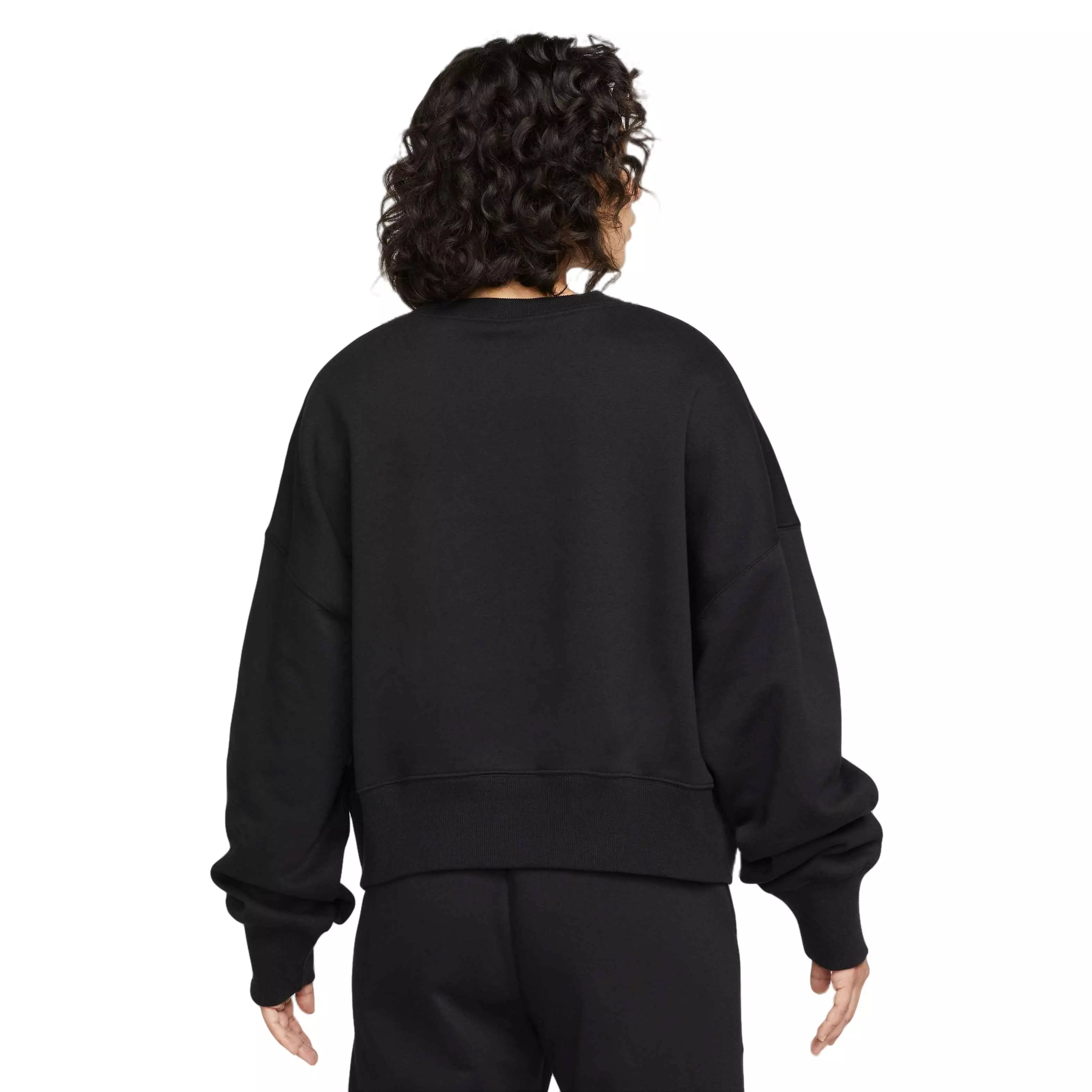 Nike Women's Sportswear Phoenix Fleece Over-Oversized Crewneck Sweatshirt - BLACK
