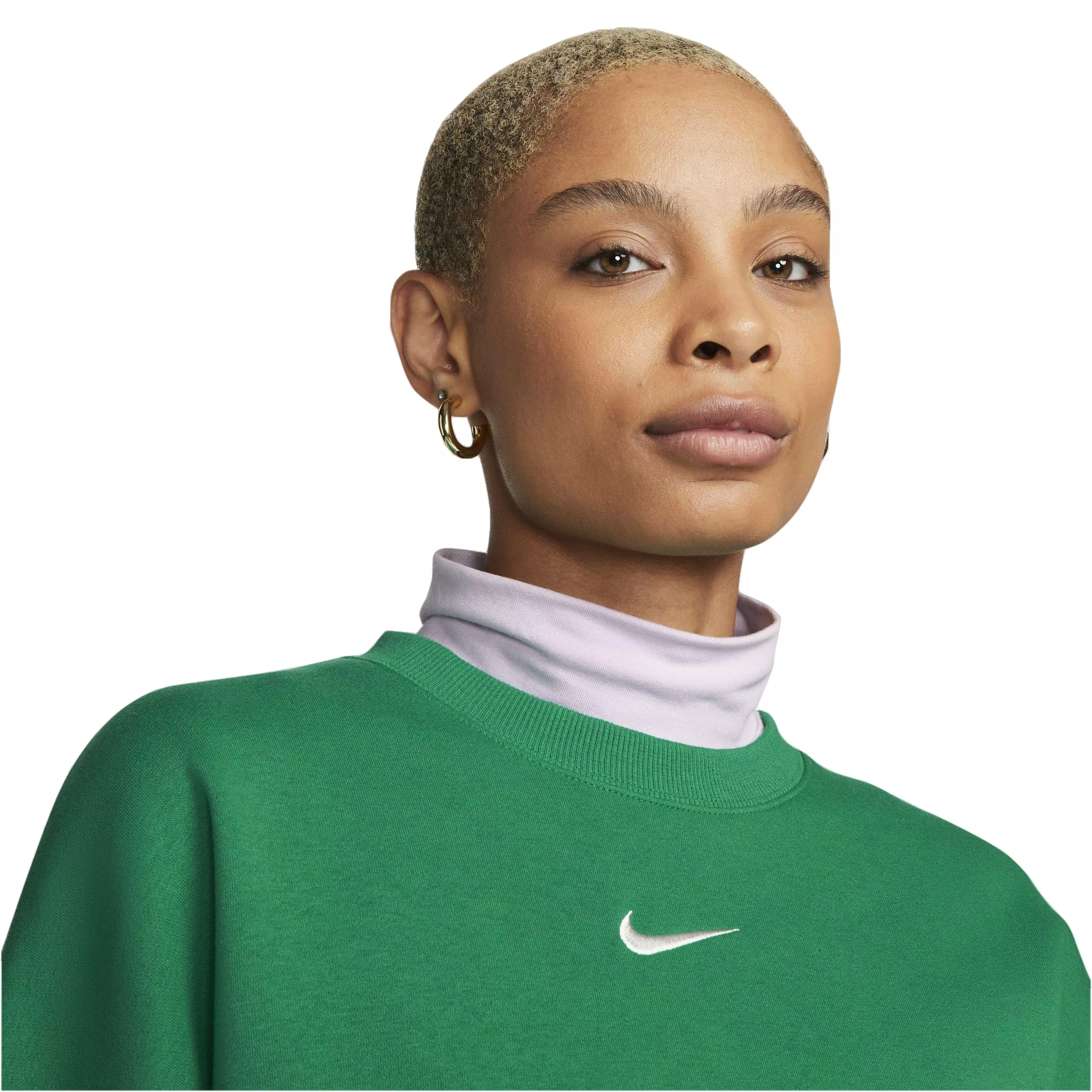 Nike Women's Sportswear Phoenix Fleece Over-Oversized Crewneck Sweatshirt - GREEN