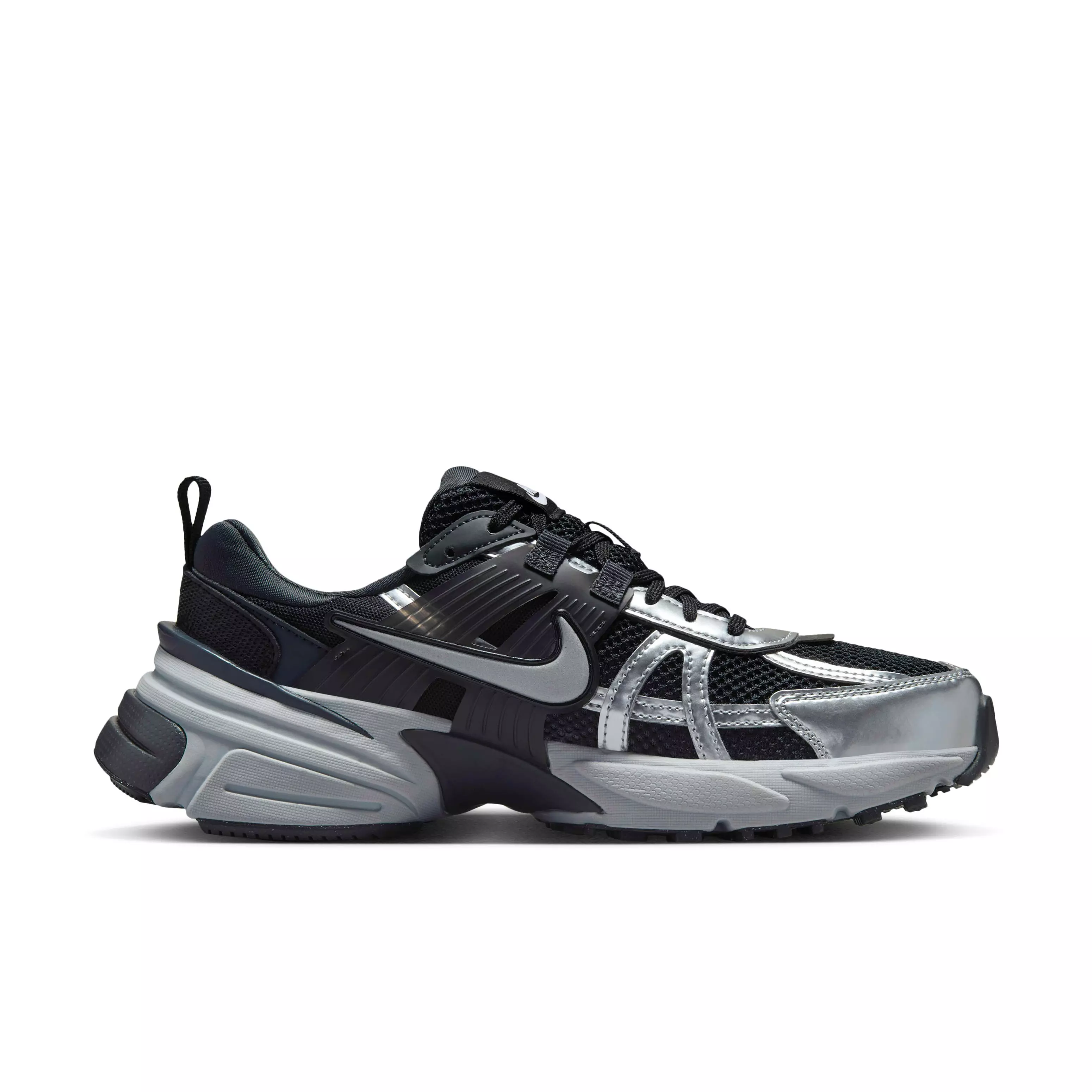 Nike V2K Run "Black/Anthracite/Dark Smoke Grey/Metallic Silver" Women's Shoe - BLACK/ANTHRACITE/DK GREY/SILVER