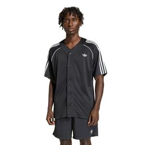 adidas Originals Men's Adicolor Baseball Jersey -Black/White