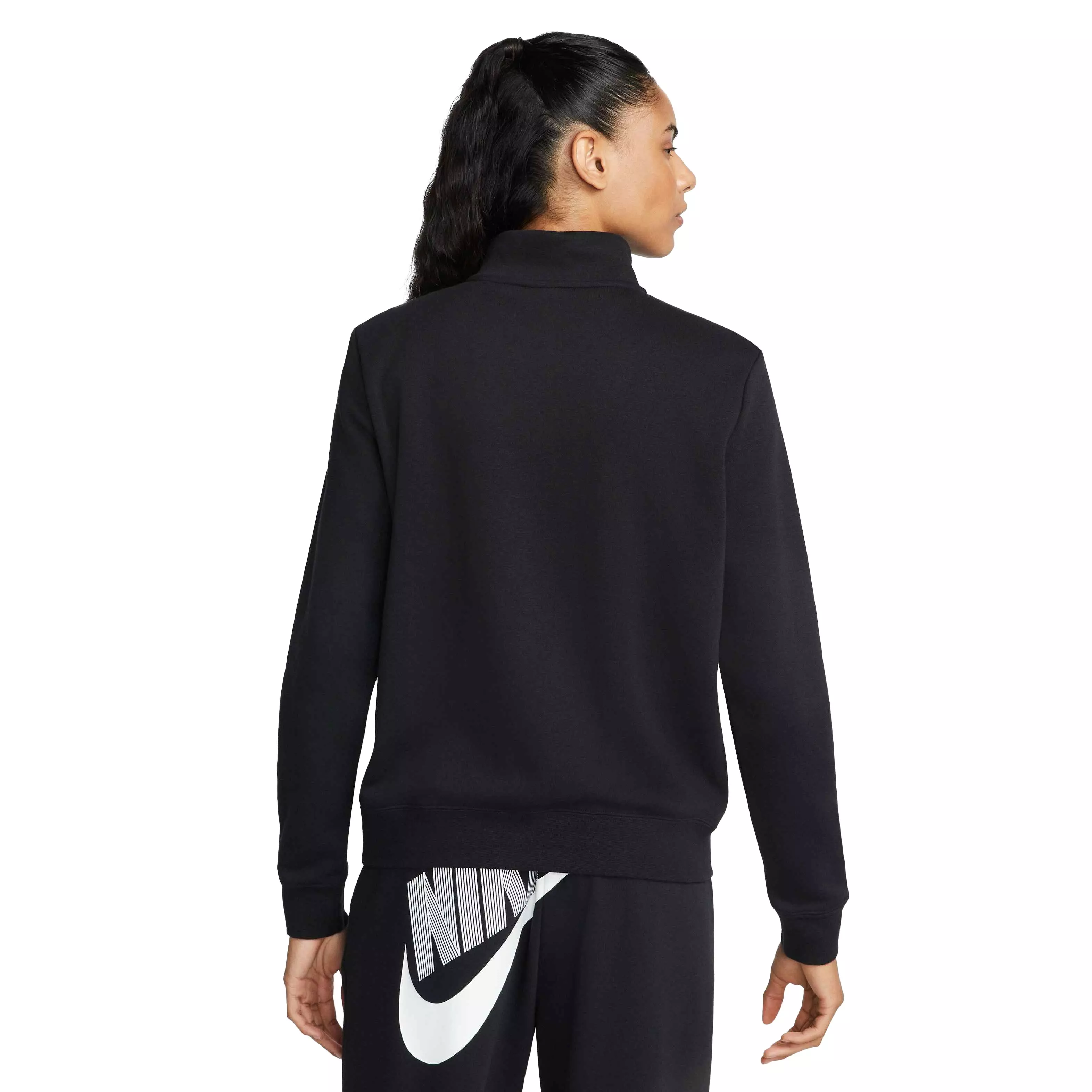 Nike Women's Sportswear Club Fleece 1/2-Zip Sweatshirt - BLACK