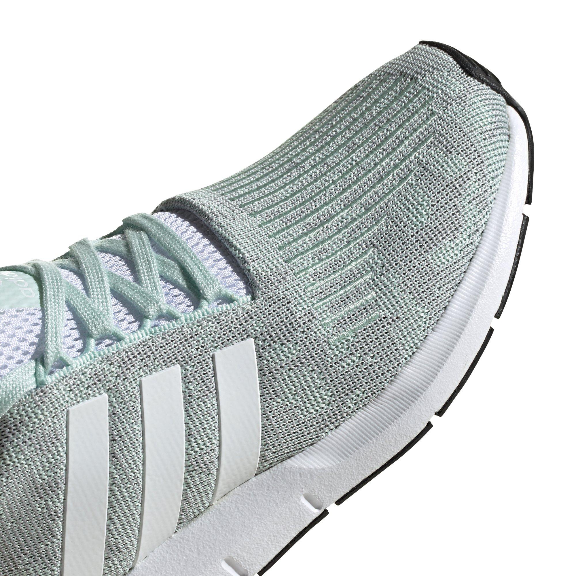 adidas swift run green & gray womens shoes