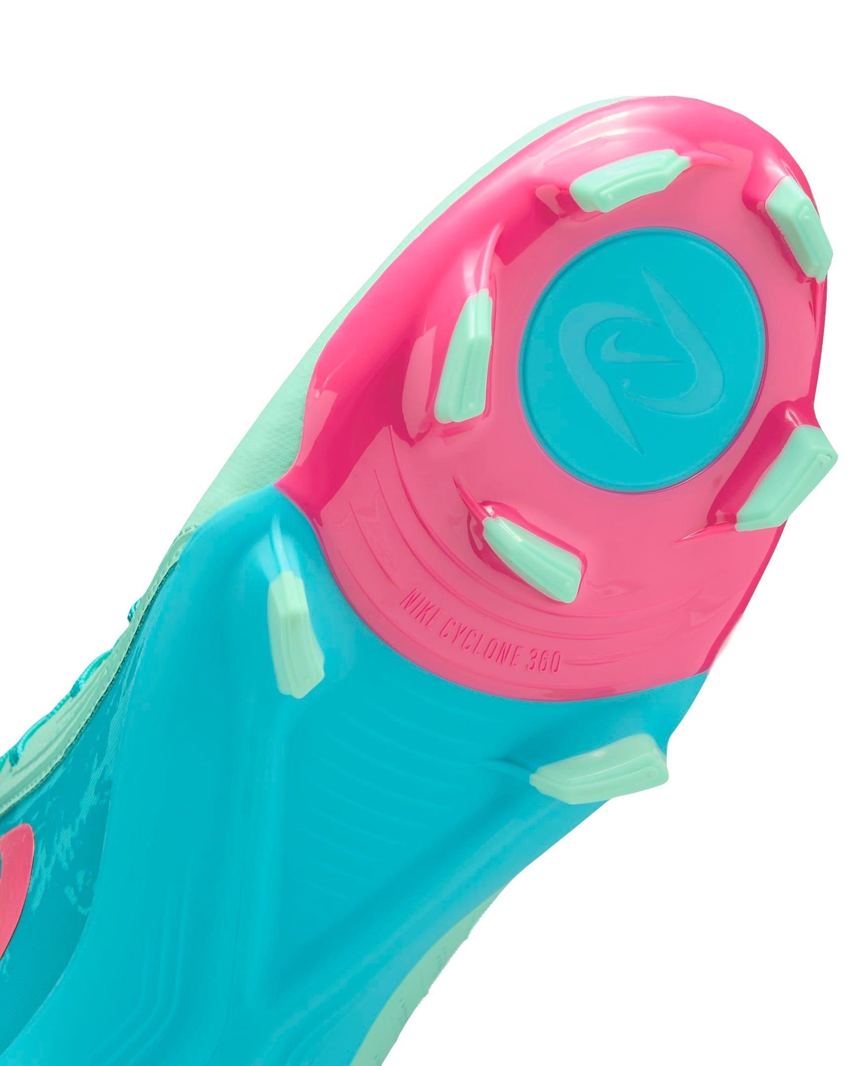 Nike Phantom Luna 2 Academy LV8 MG "Green Glow/Black" Men's Soccer Cleat - GREEN Thumbnail View 7