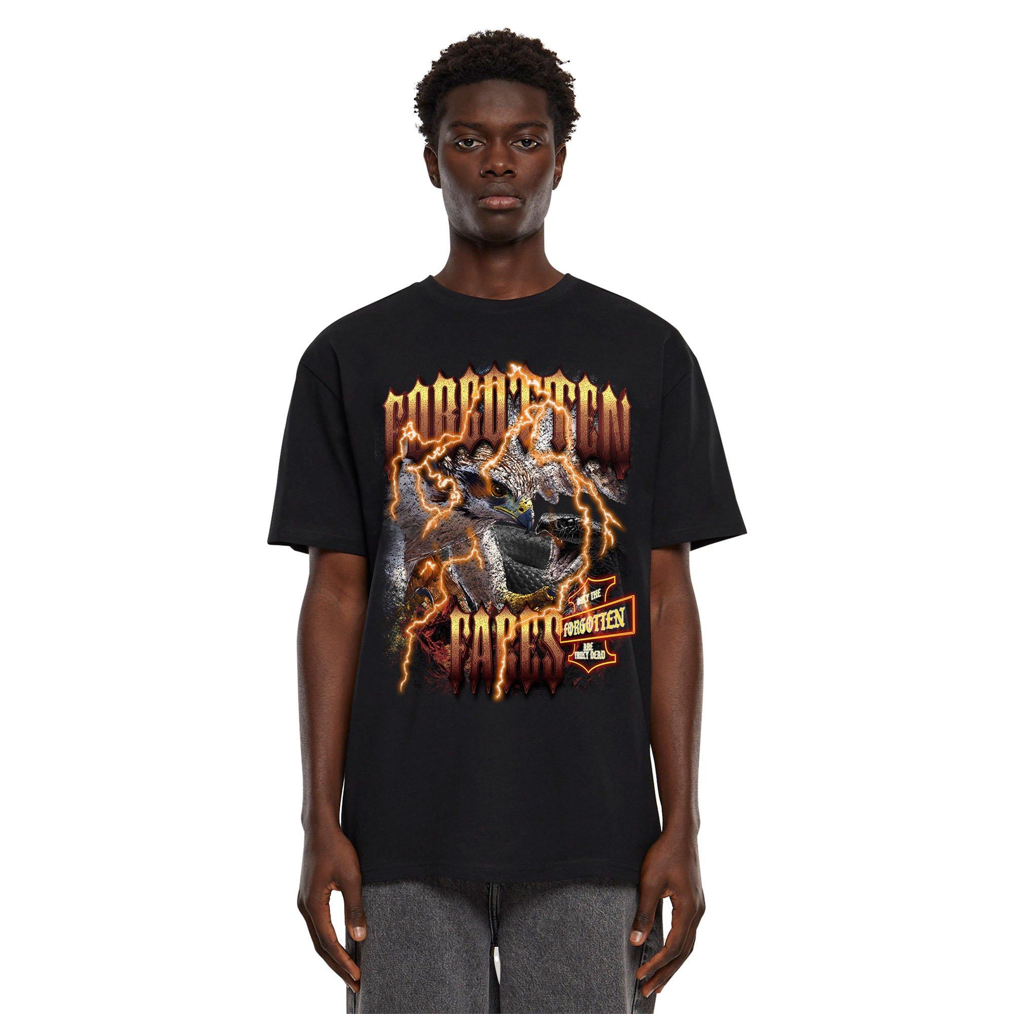 Forgotten Faces Men's Hawk & Python Tee - BLACK Thumbnail View 1