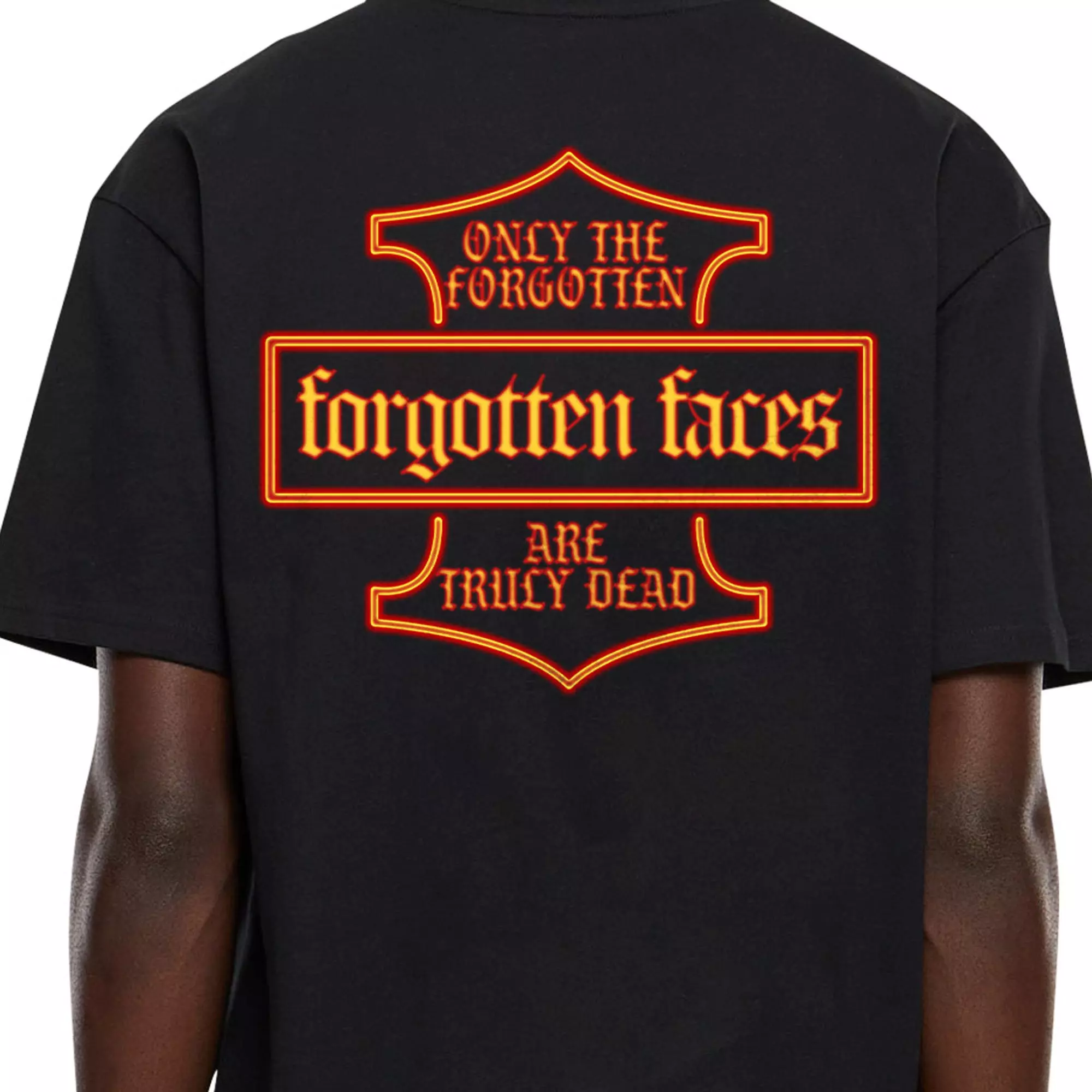 Forgotten Faces Men's Hawk & Python Tee - BLACK