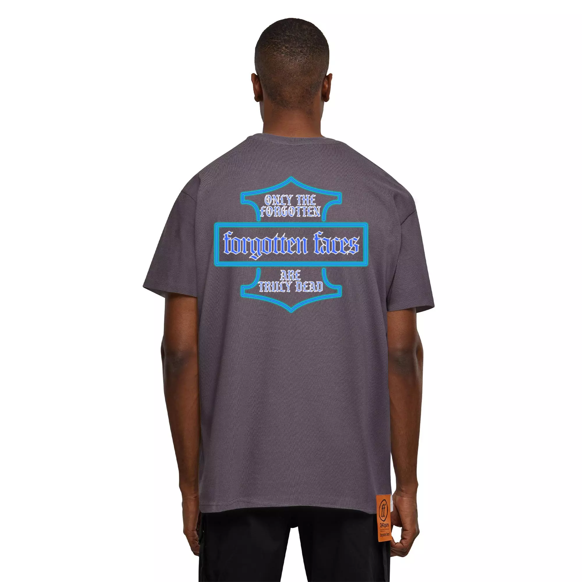 Forgotten Faces Men's Hawk & Python Tee - GREY