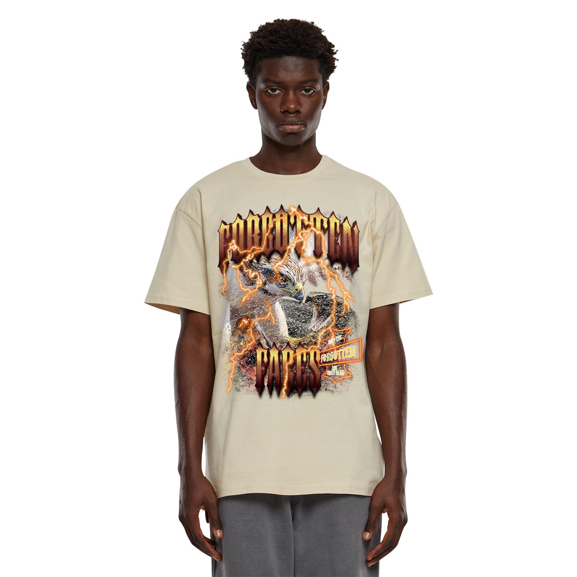 Forgotten Faces Men's Hawk & Python Tee - SAND Thumbnail View 1