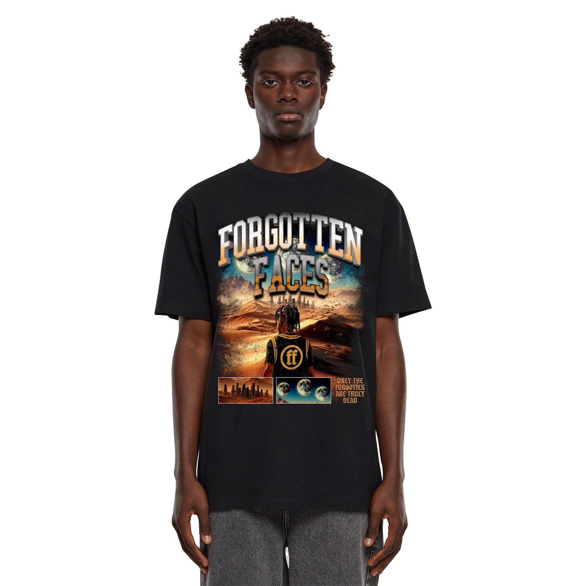 Forgotten Faces Men's Desert Planet Tee - BLACK Thumbnail View 1