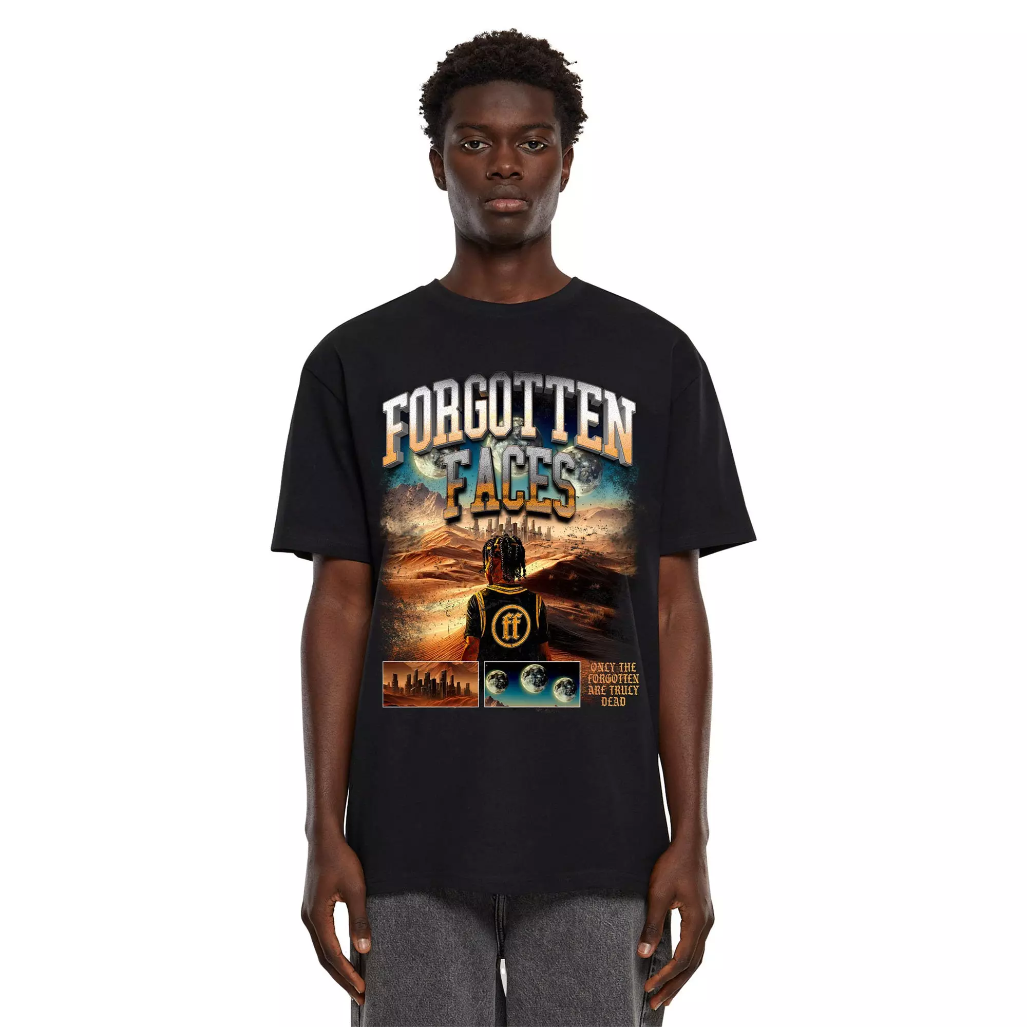 Forgotten Faces Men's Desert Planet Tee - BLACK