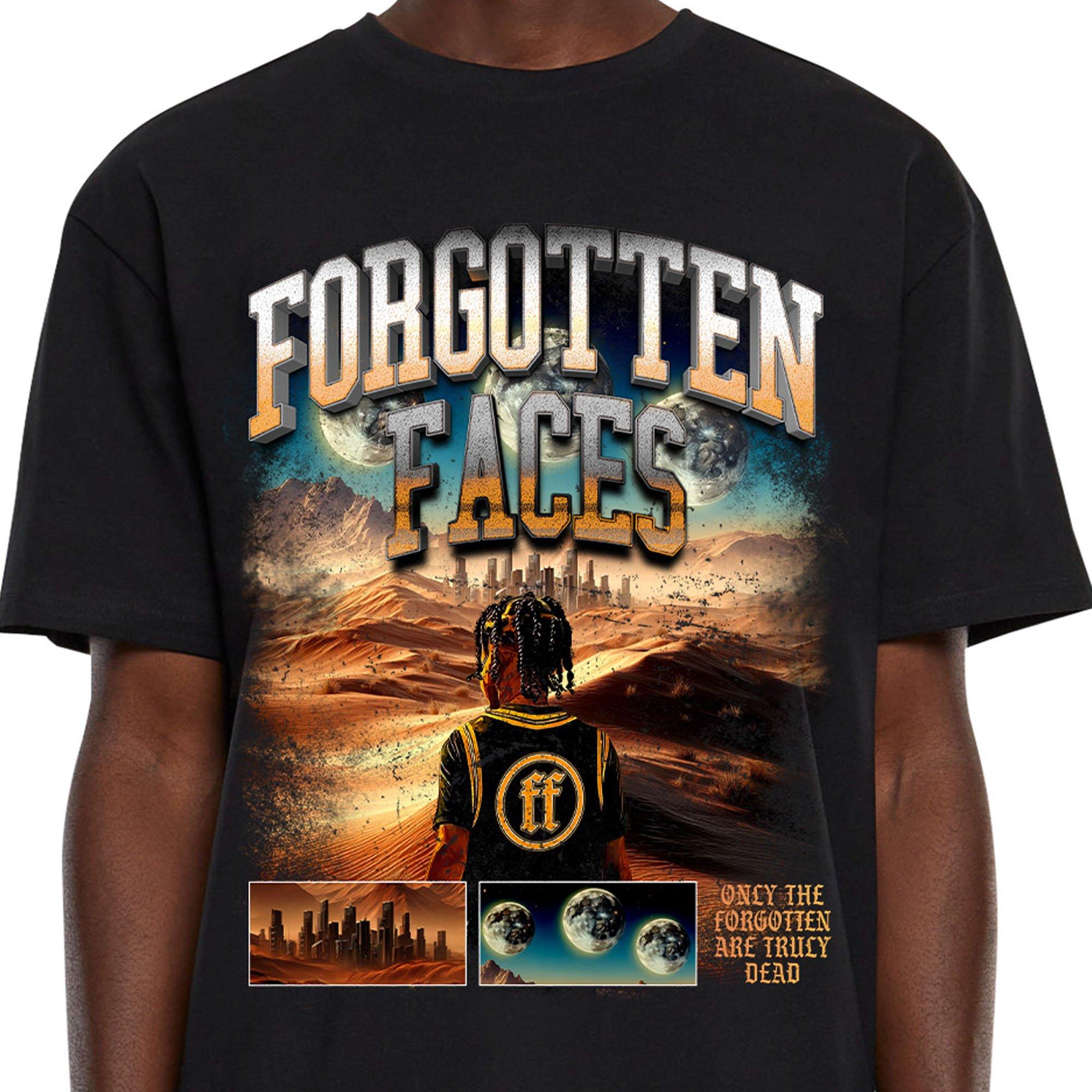 Forgotten Faces Men's Desert Planet Tee - BLACK Thumbnail View 3