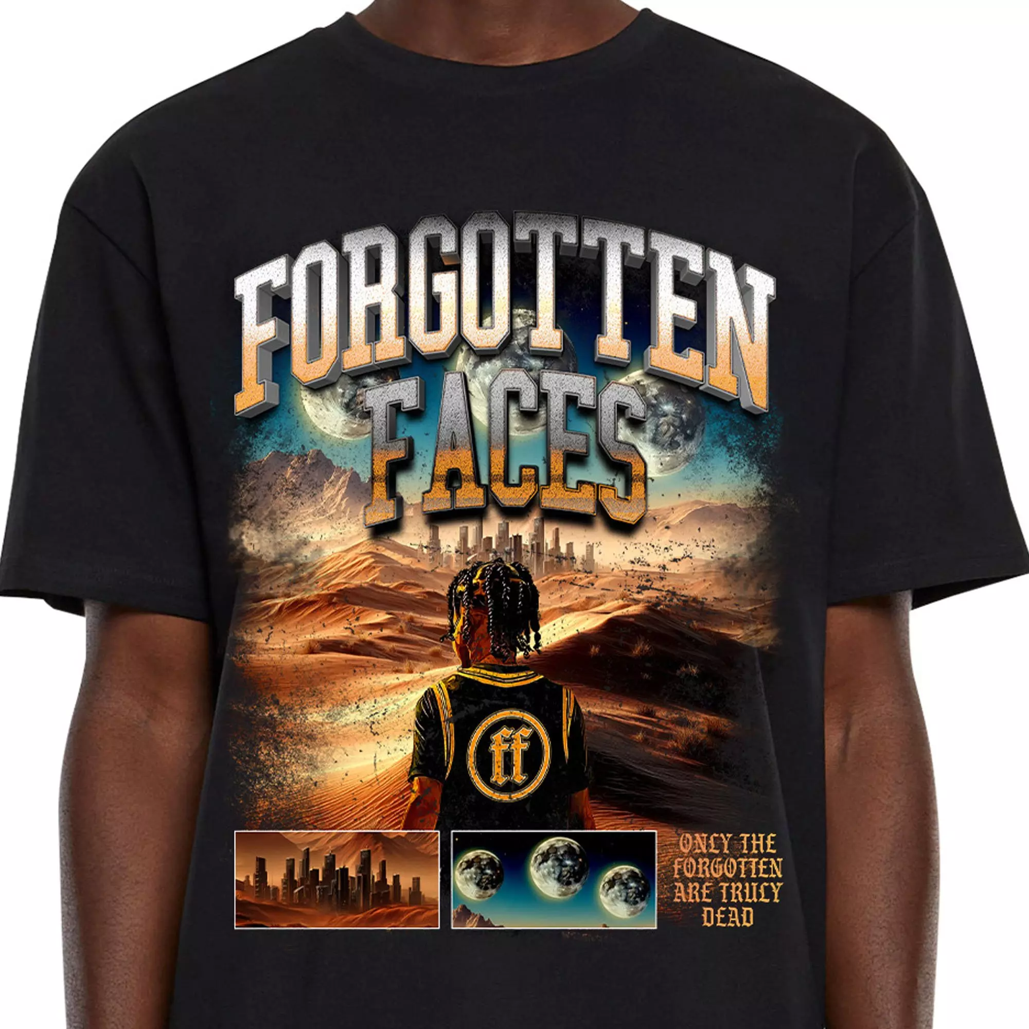 Forgotten Faces Men's Desert Planet Tee - BLACK