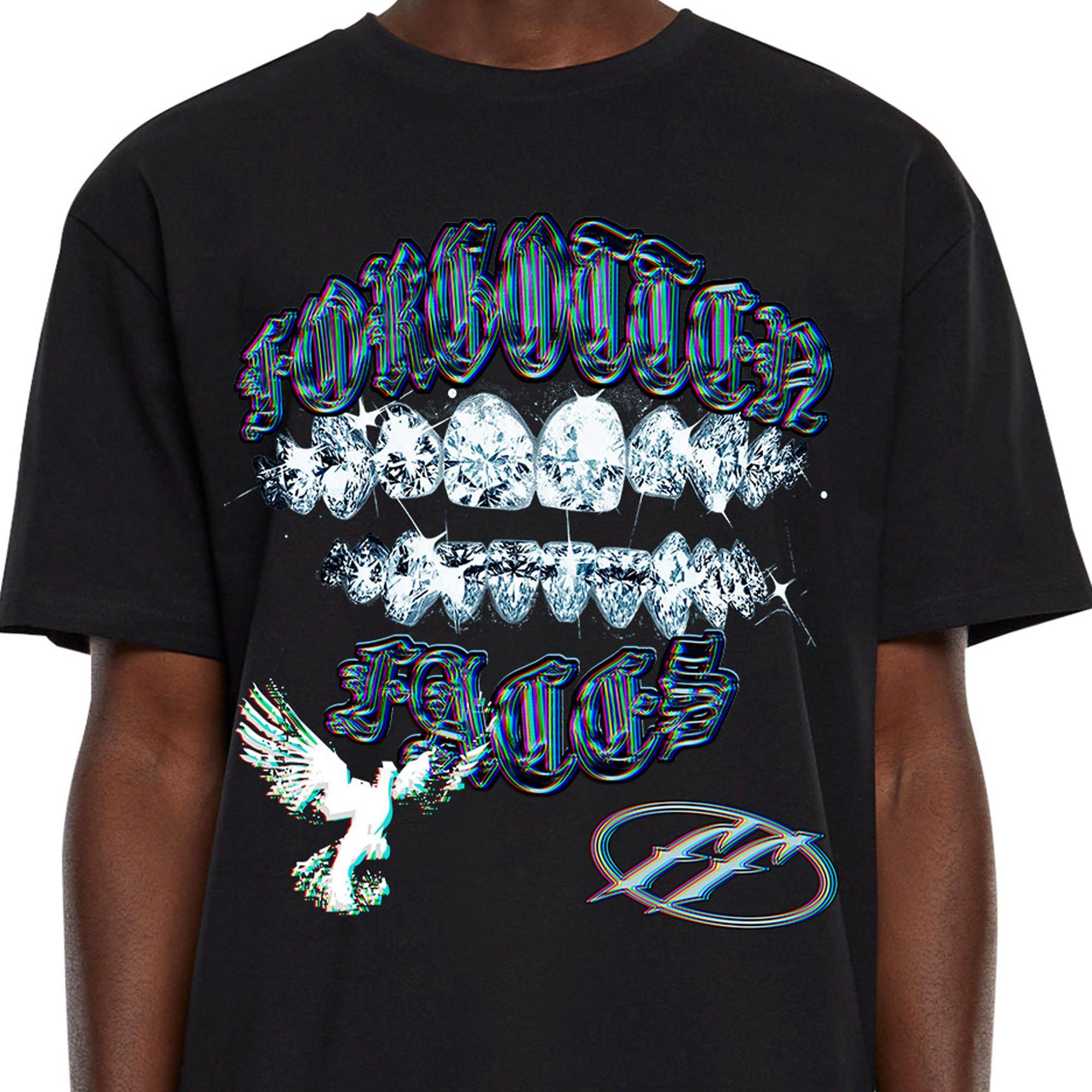 Forgotten Faces Men's Diamond Grill Tee - BLACK Thumbnail View 3
