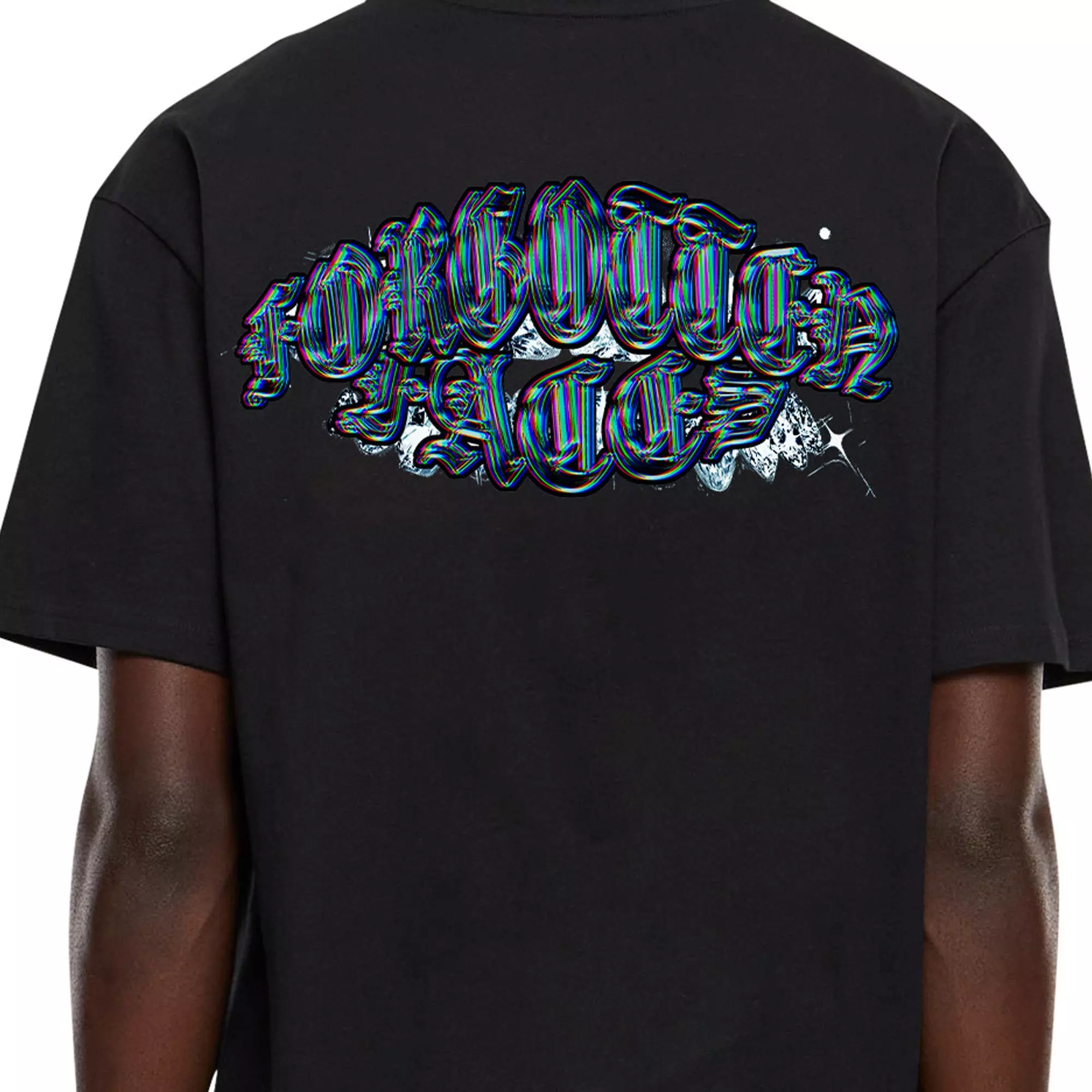 Forgotten Faces Men's Diamond Grill Tee - BLACK