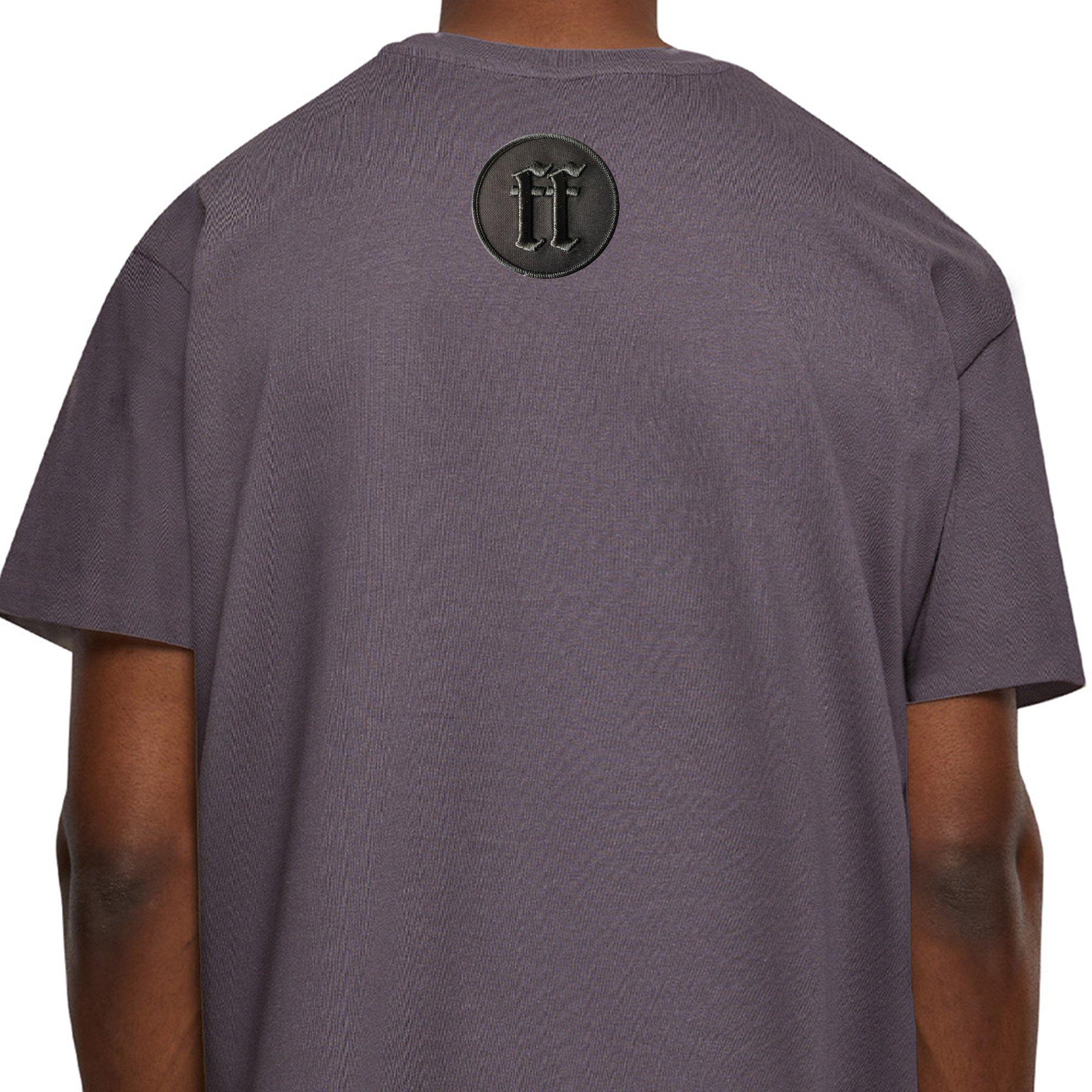 Forgotten Faces Men's Pixel Skull Tee - GREY Thumbnail View 4