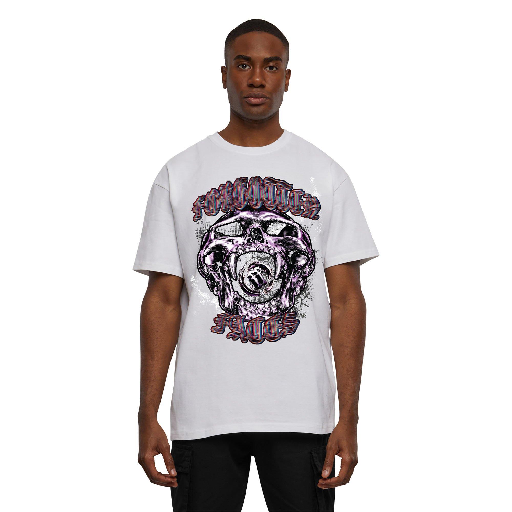 Forgotten Faces Men's Pixel Skull Tee - WHITE Thumbnail View 1