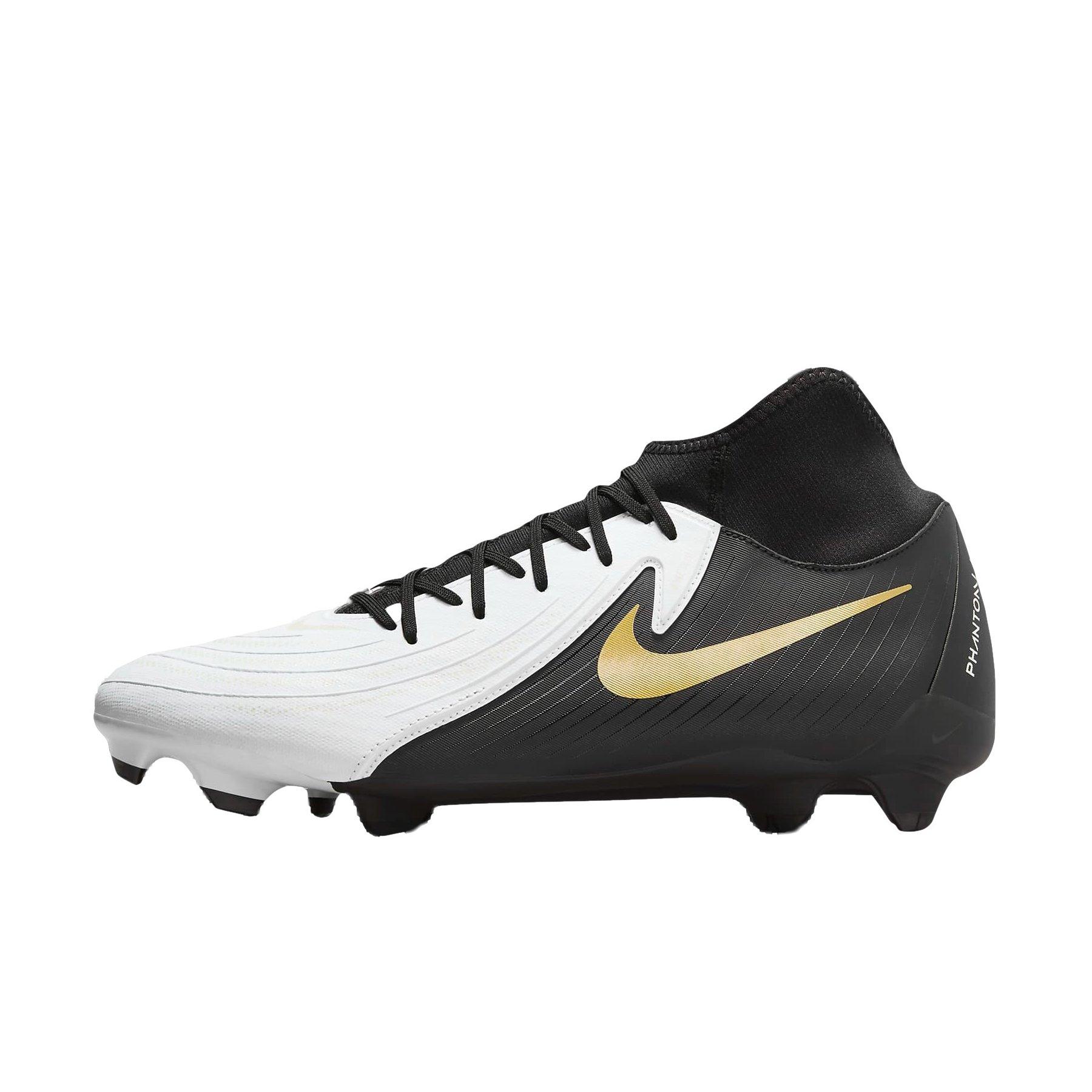 Nike Phantom Luna 2 Academy MG "White/Metallic Gold Coin/Black" Men's Soccer Cleat - WHITE/GOLD/BLACK Thumbnail View 2