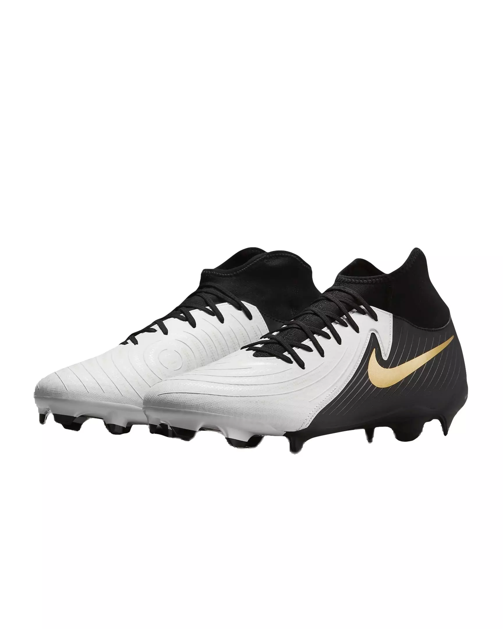 Nike Phantom Luna 2 Academy MG "White/Metallic Gold Coin/Black" Men's Soccer Cleat - WHITE/GOLD/BLACK