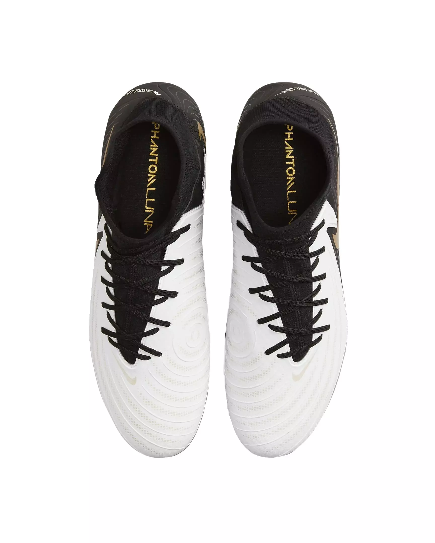 Nike Phantom Luna 2 Academy MG "White/Metallic Gold Coin/Black" Men's Soccer Cleat - WHITE/GOLD/BLACK
