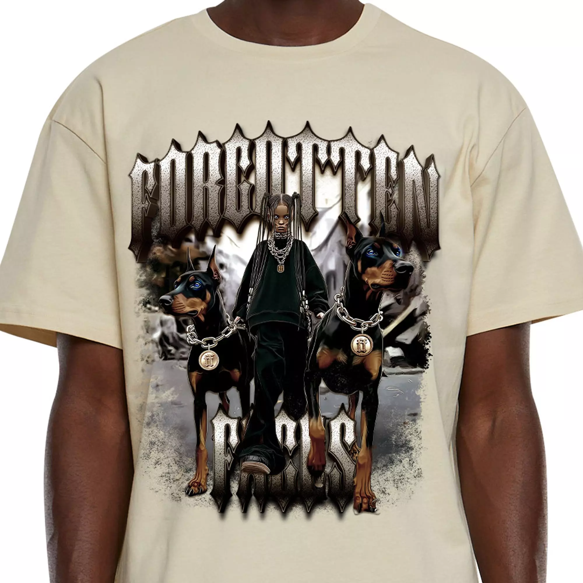 Forgotten Faces Men's My Block Tee - SAND