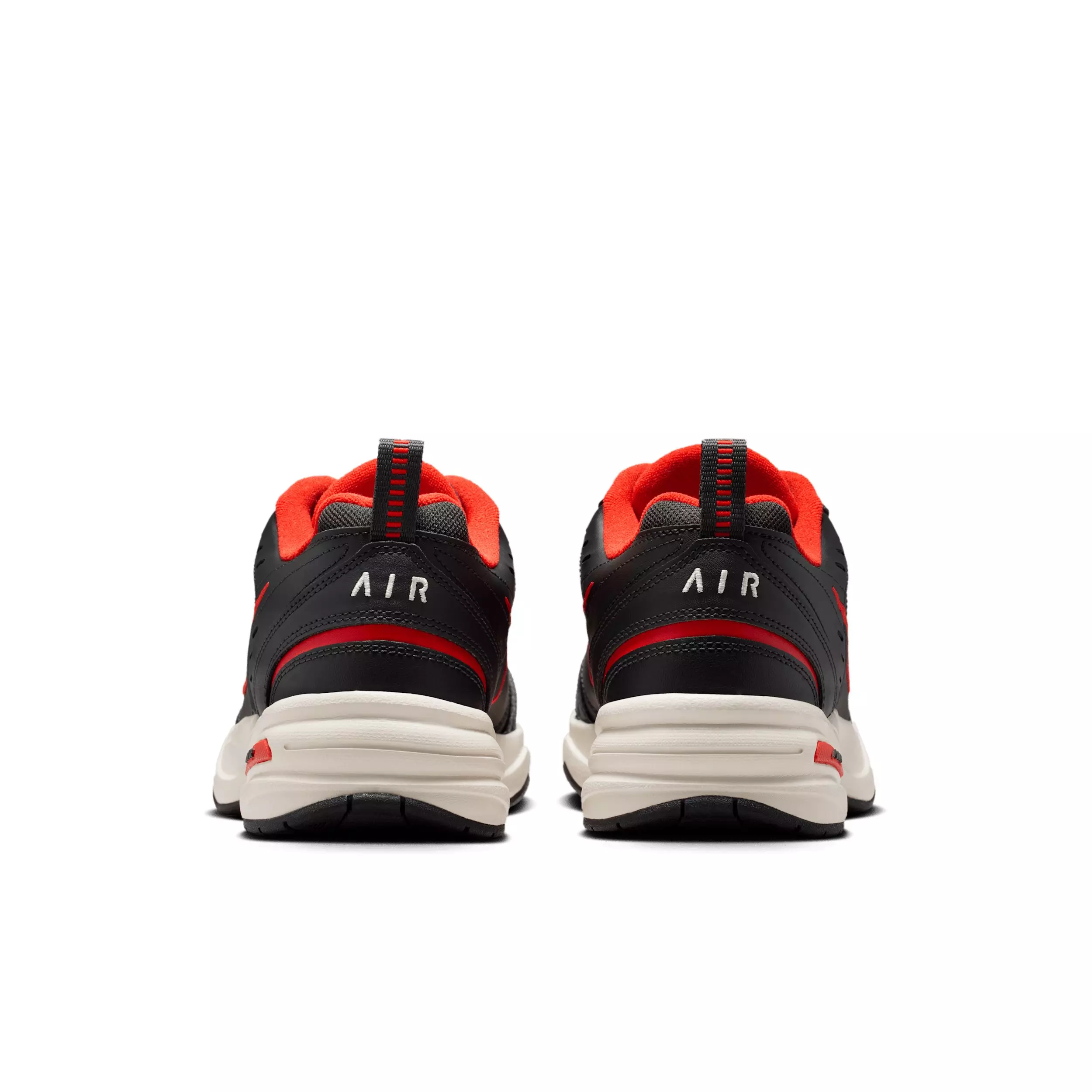 Nike Air Monarch IV "Dark Smoke Grey/Picante Red/Pale Ivory/Black" Men's Shoe - DK GREY/RED/IVORY/BLACK