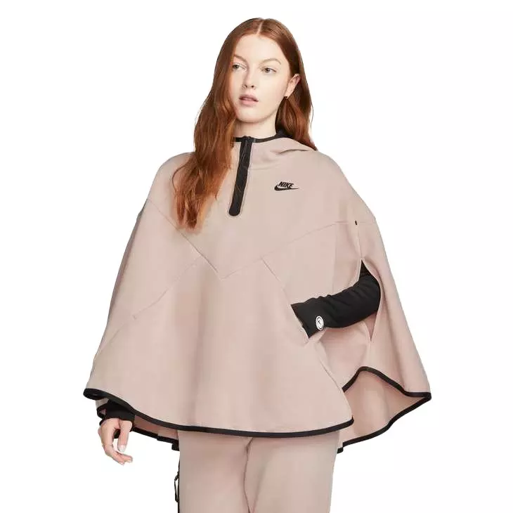 Nike Women's Sportswear Tech Fleece Essential Oversized Poncho - PINK